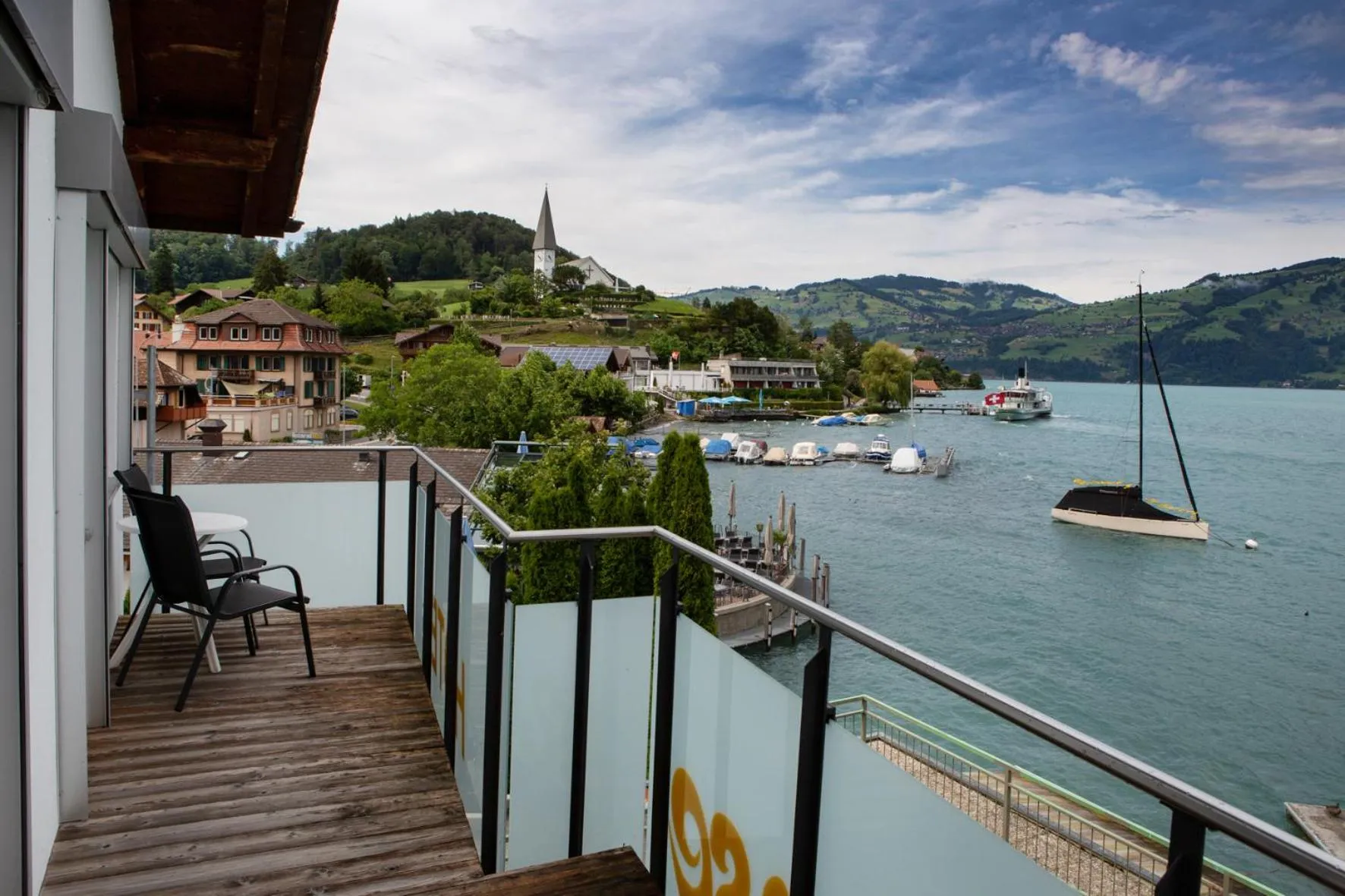 View (from property/room) in Strandhotel Seeblick