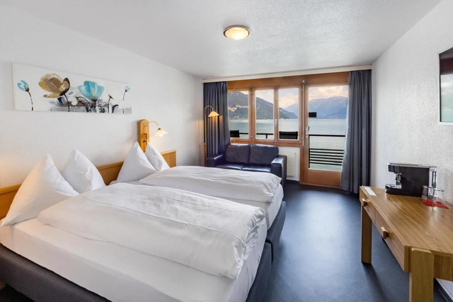 Bed in Strandhotel Seeblick