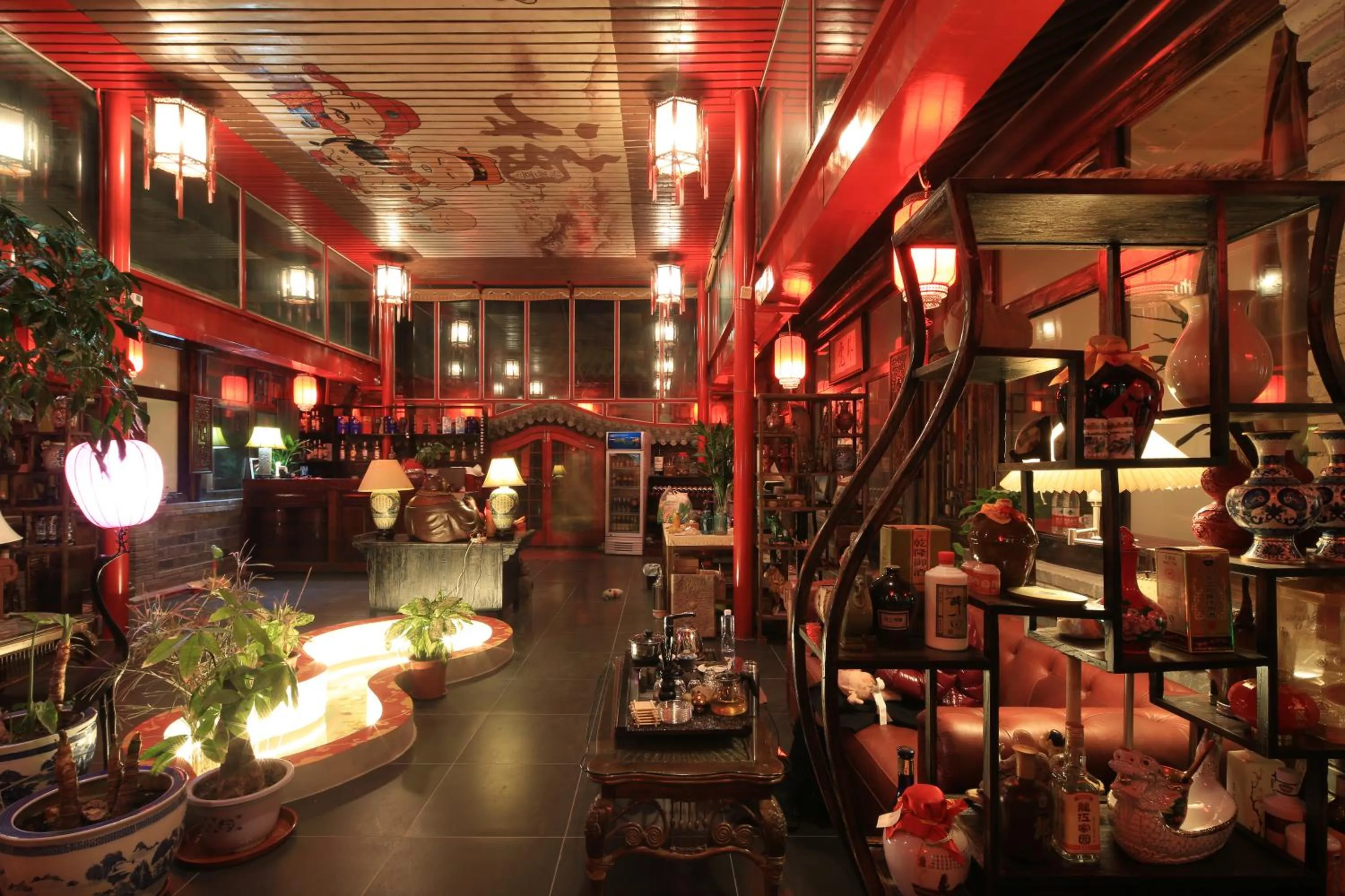 Patio in The Great Wall Courtyard Hostel