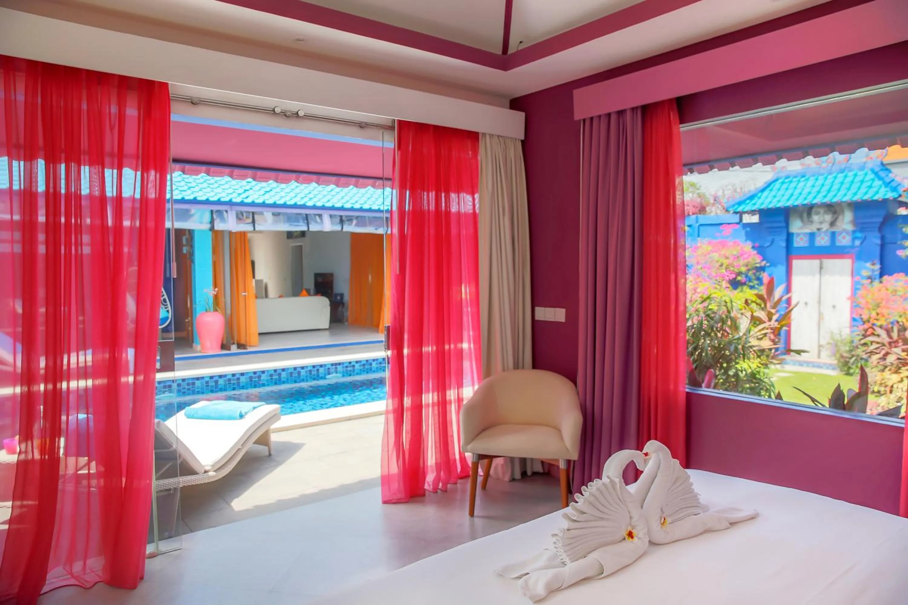 Bed in Villa Majorelle Bali