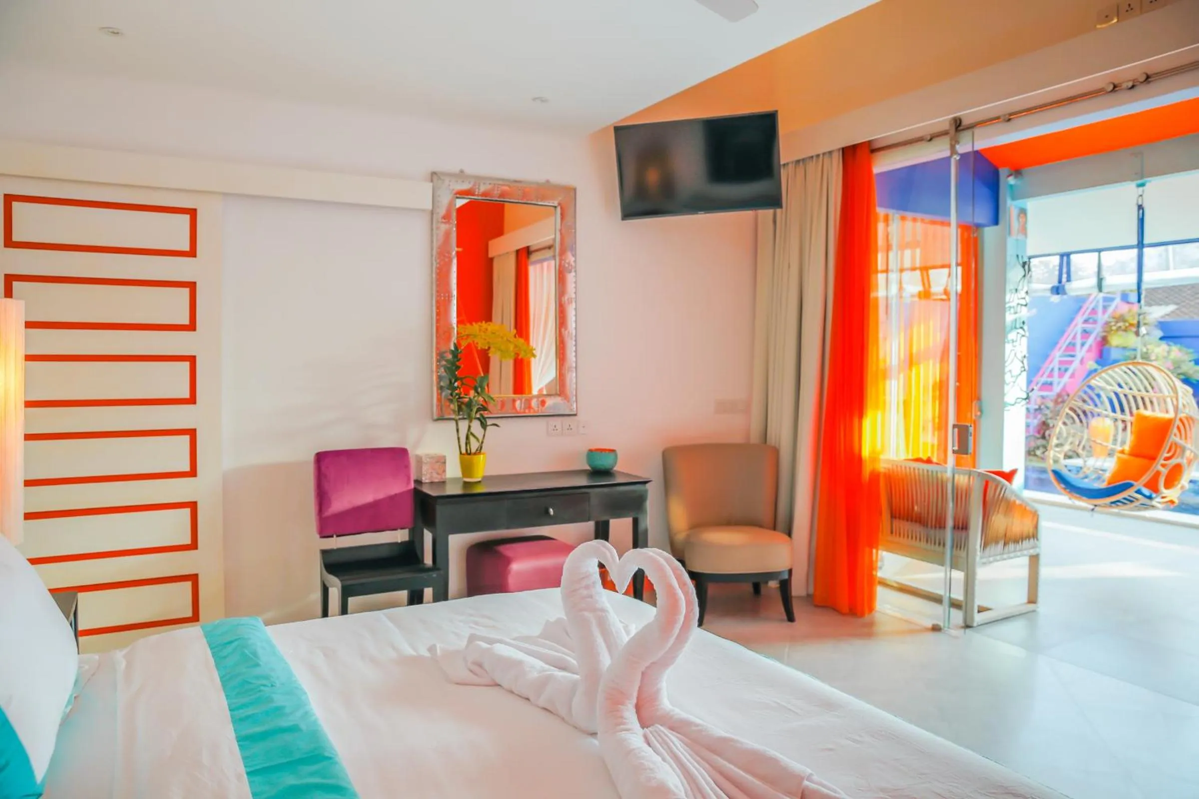 Patio, Bed in Villa Majorelle Bali