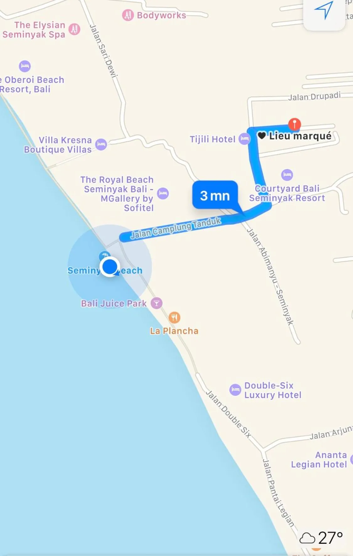 Restaurant/places to eat in Villa Majorelle Bali