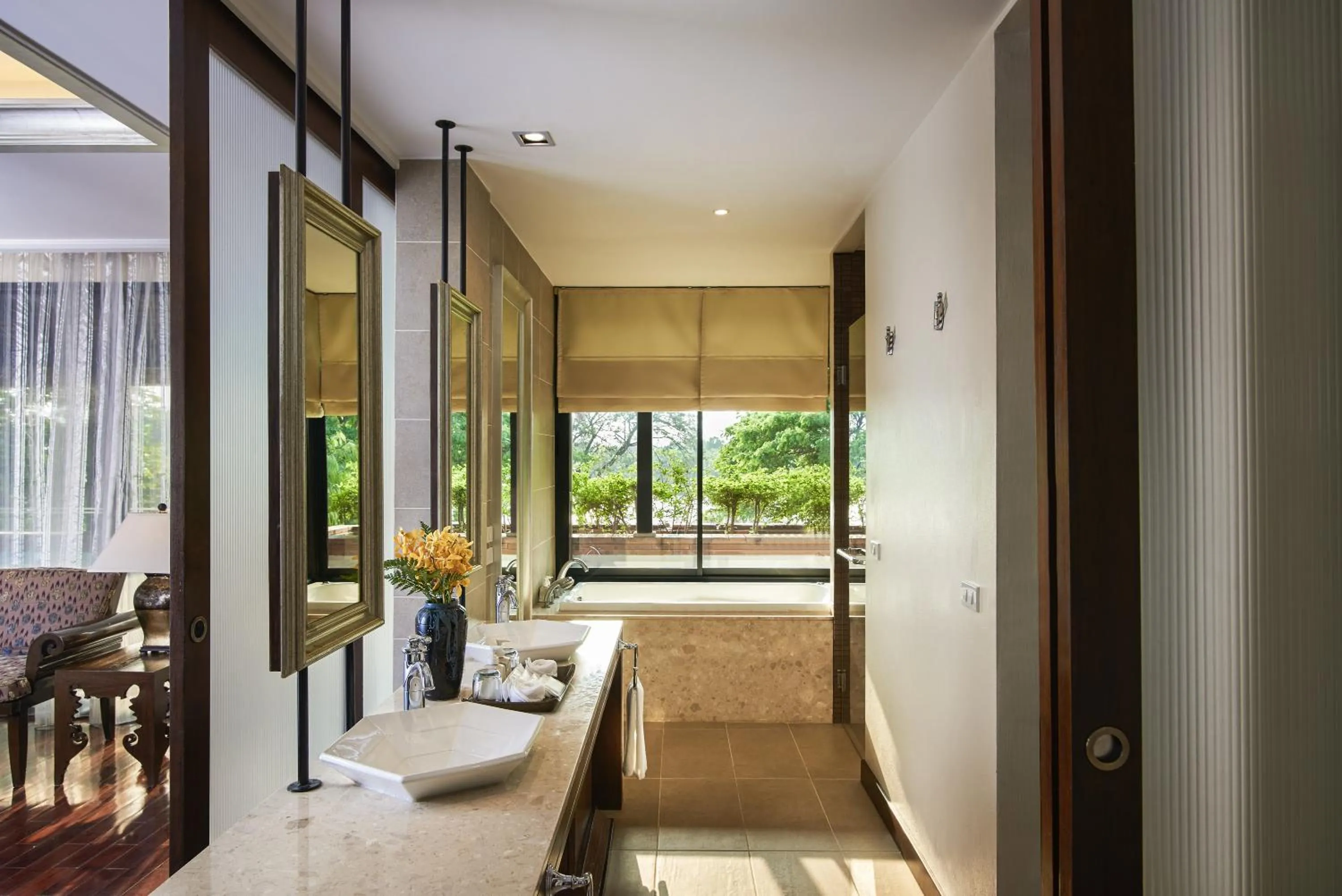 Bathroom, Bed in Sukhothai Heritage Resort