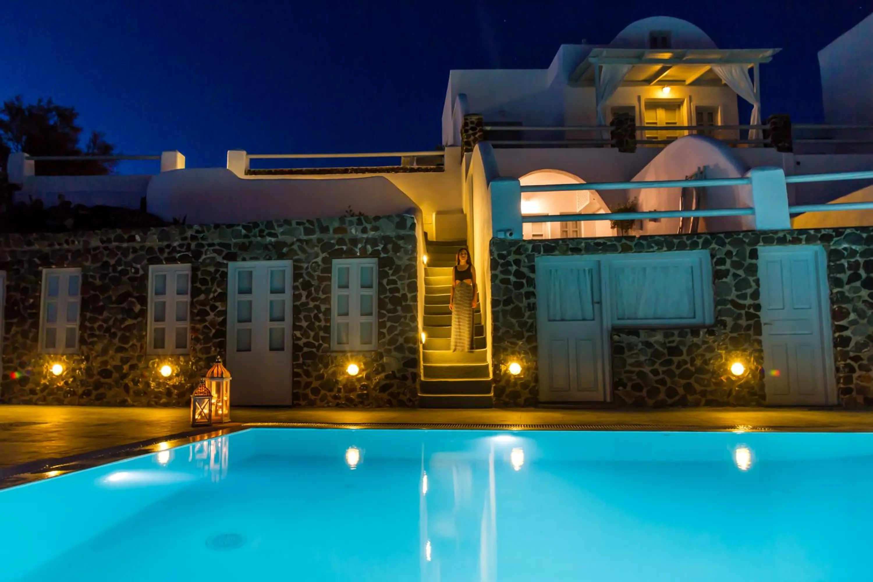 Swimming pool in Oia Suites