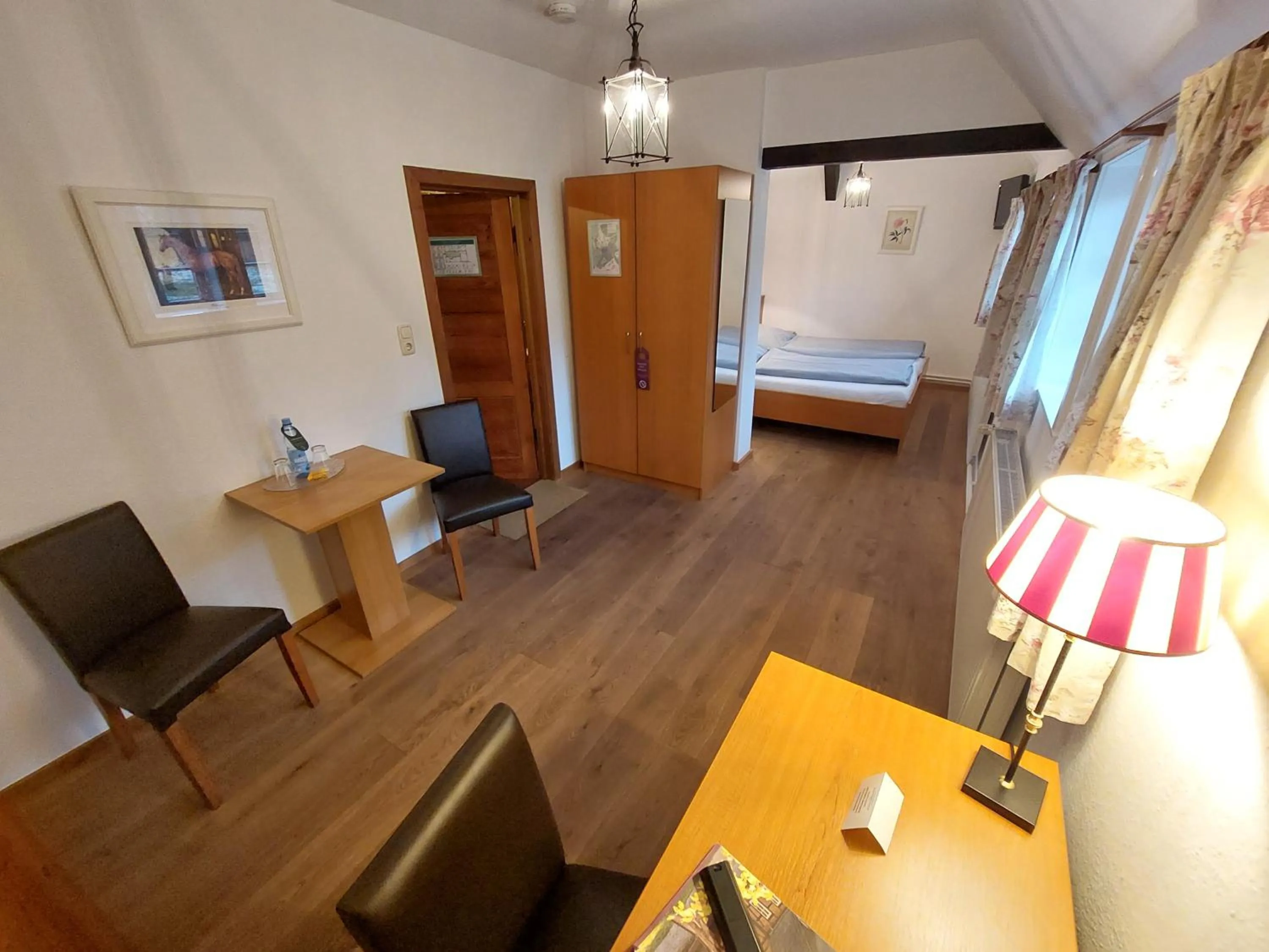 Seating area, Bed in Landhaus Haverbeckhof