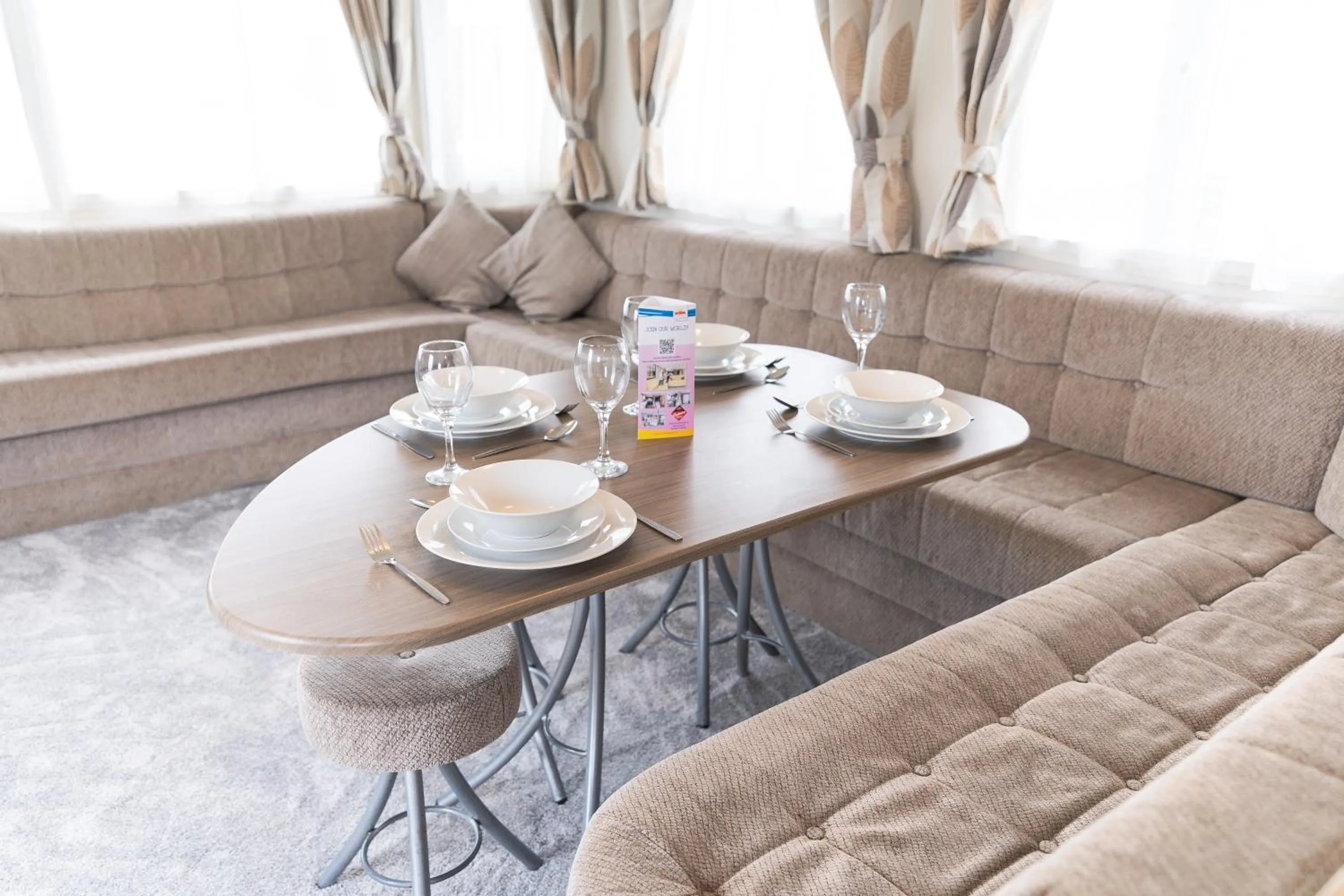 Seating area in Marine Holiday Park