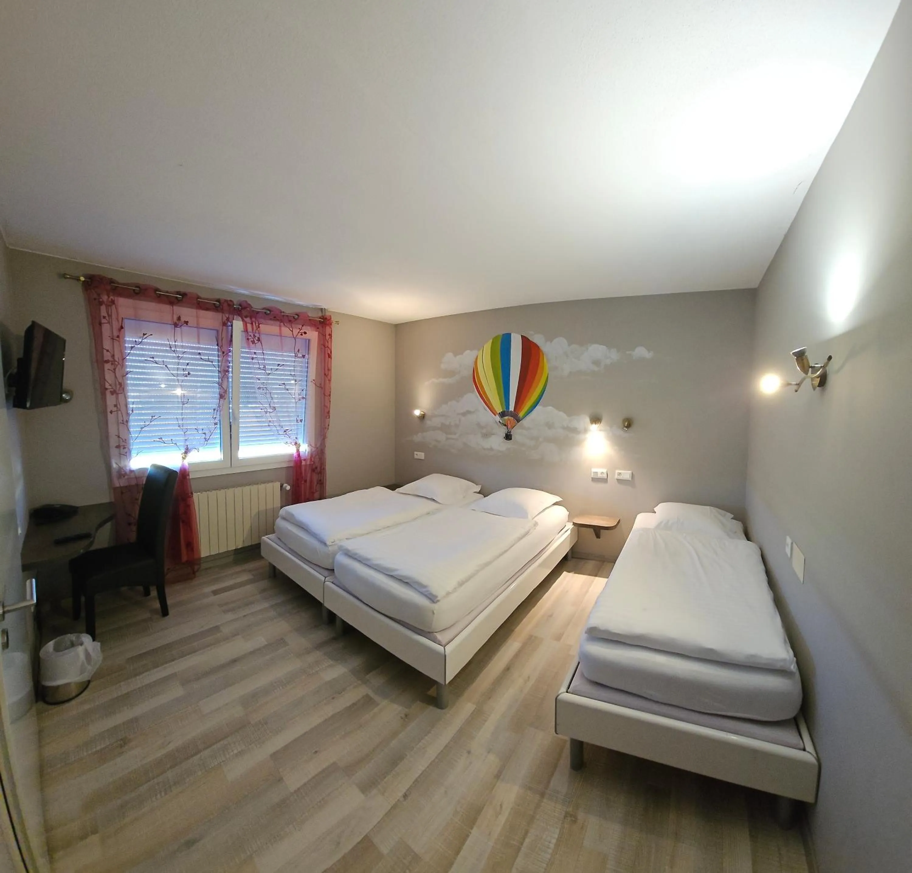 Bedroom, Bed in Hotel Restaurant Champ Alsace