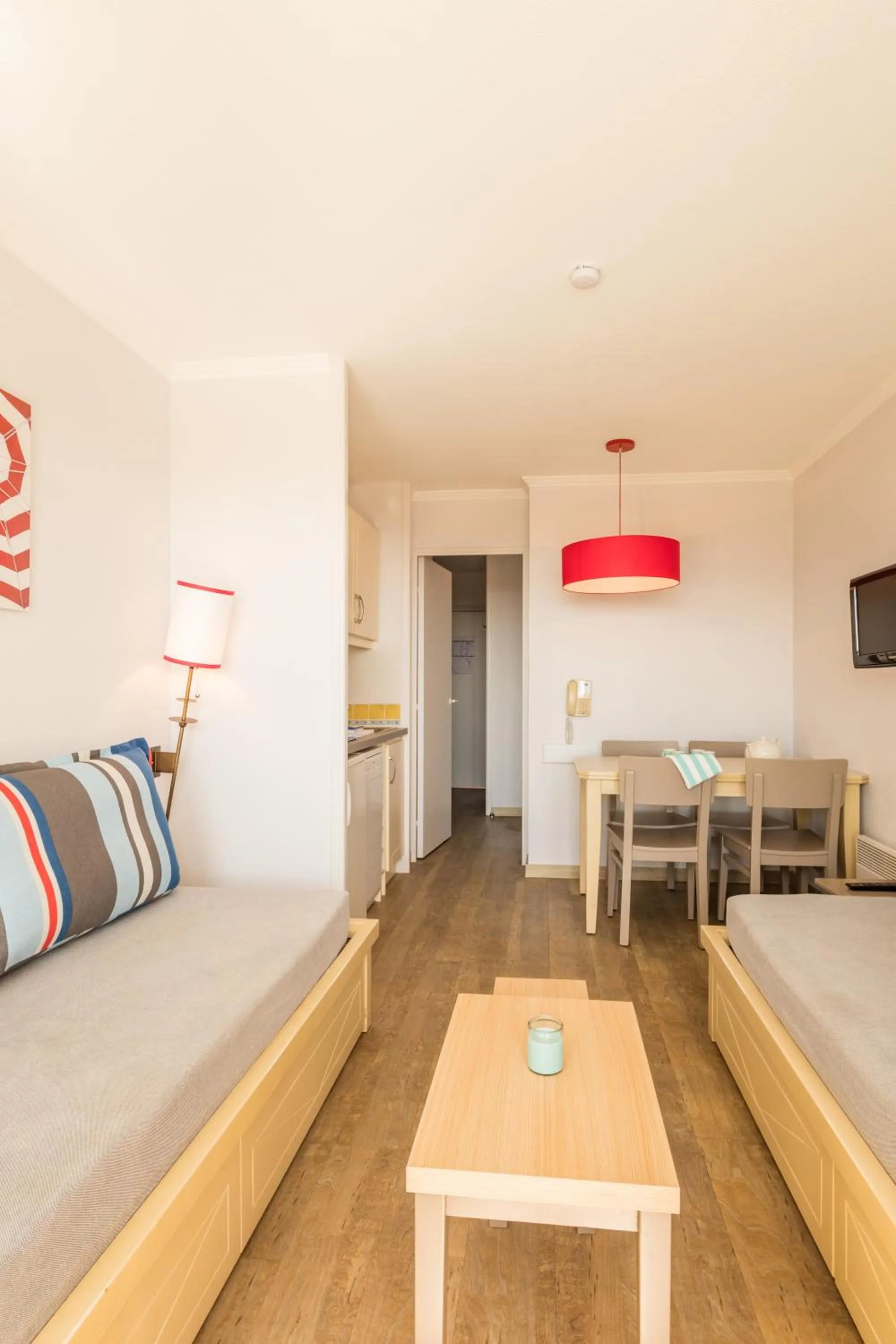 Communal lounge/ TV room, Bed in Résidence Pierre & Vacances l'Ange Gardien