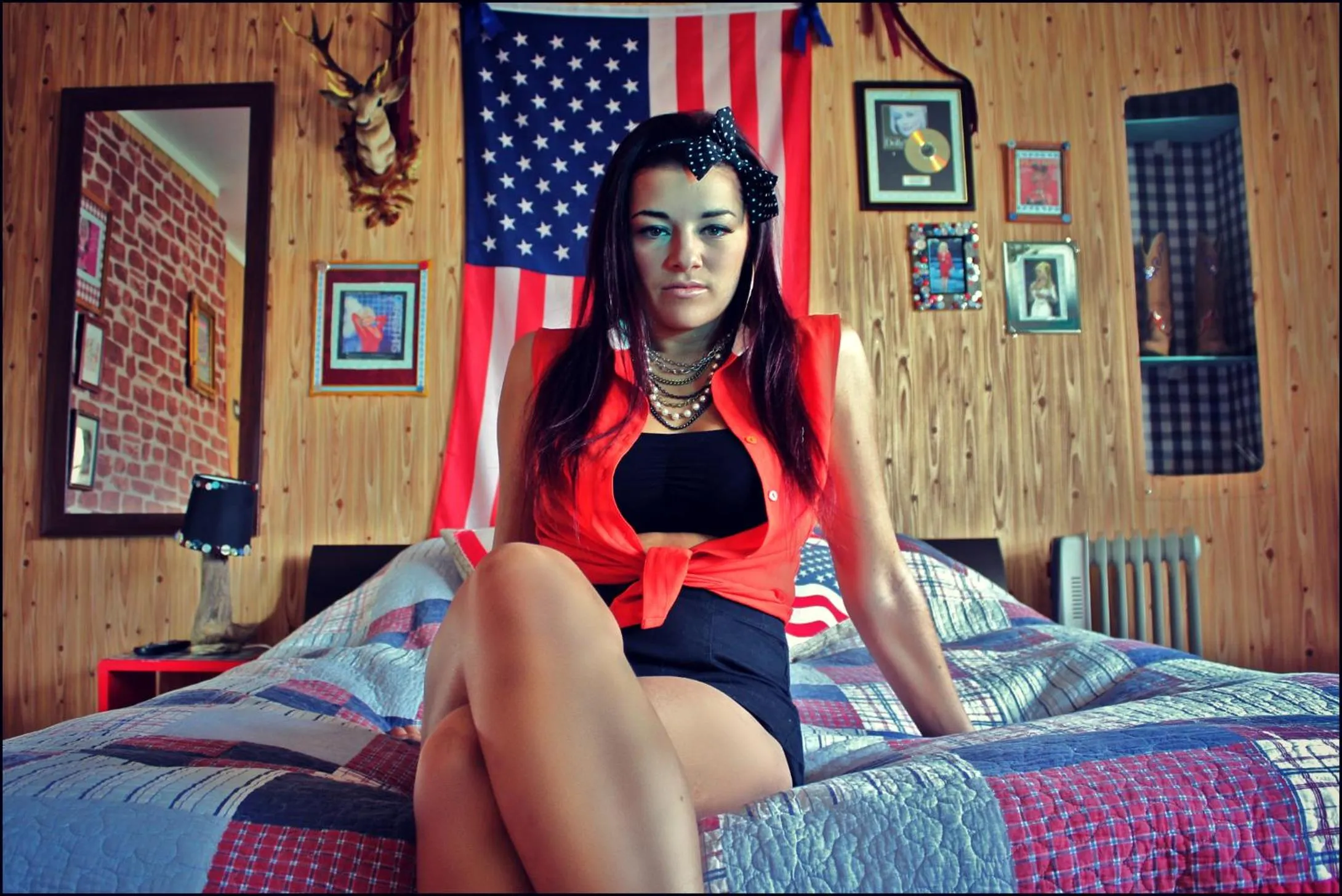 Bed in Hotel Pelirocco