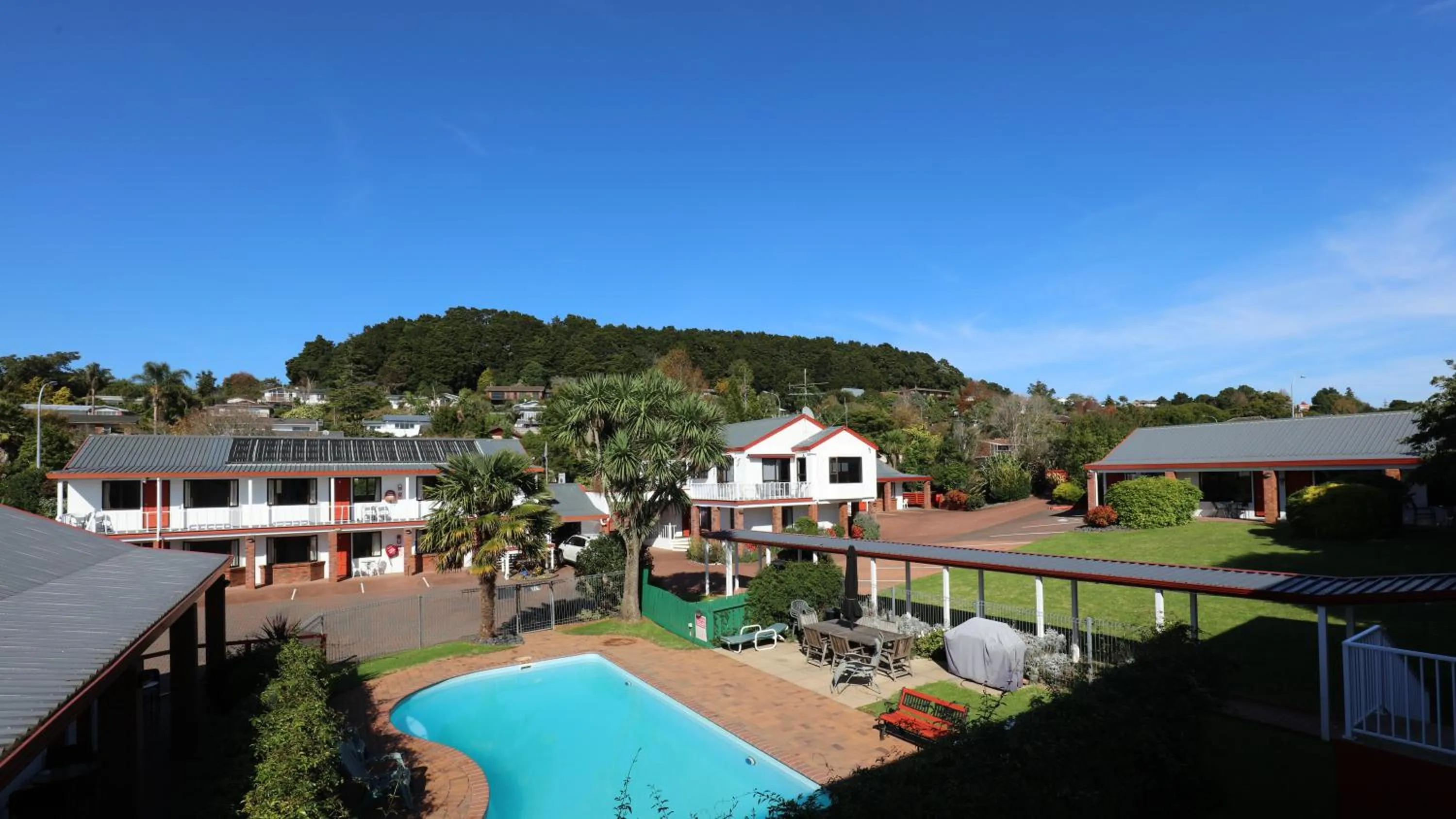 Swimming pool in Bk's Counties Motor Lodge