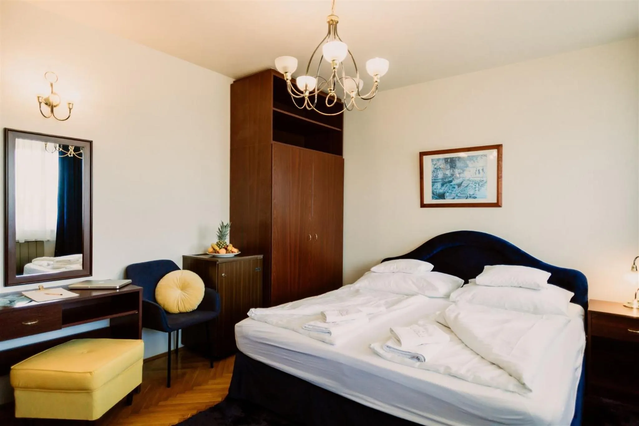 Bed in Korona Pension and Restaurant