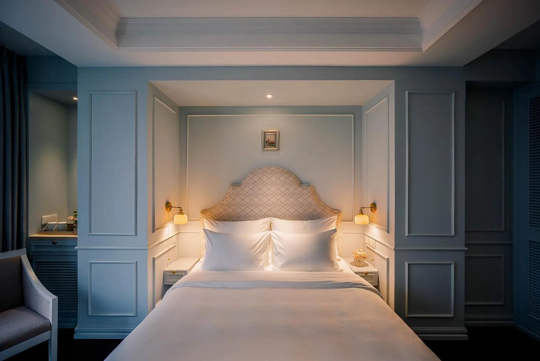 Bed in Le Jardin Hotel Haute Couture