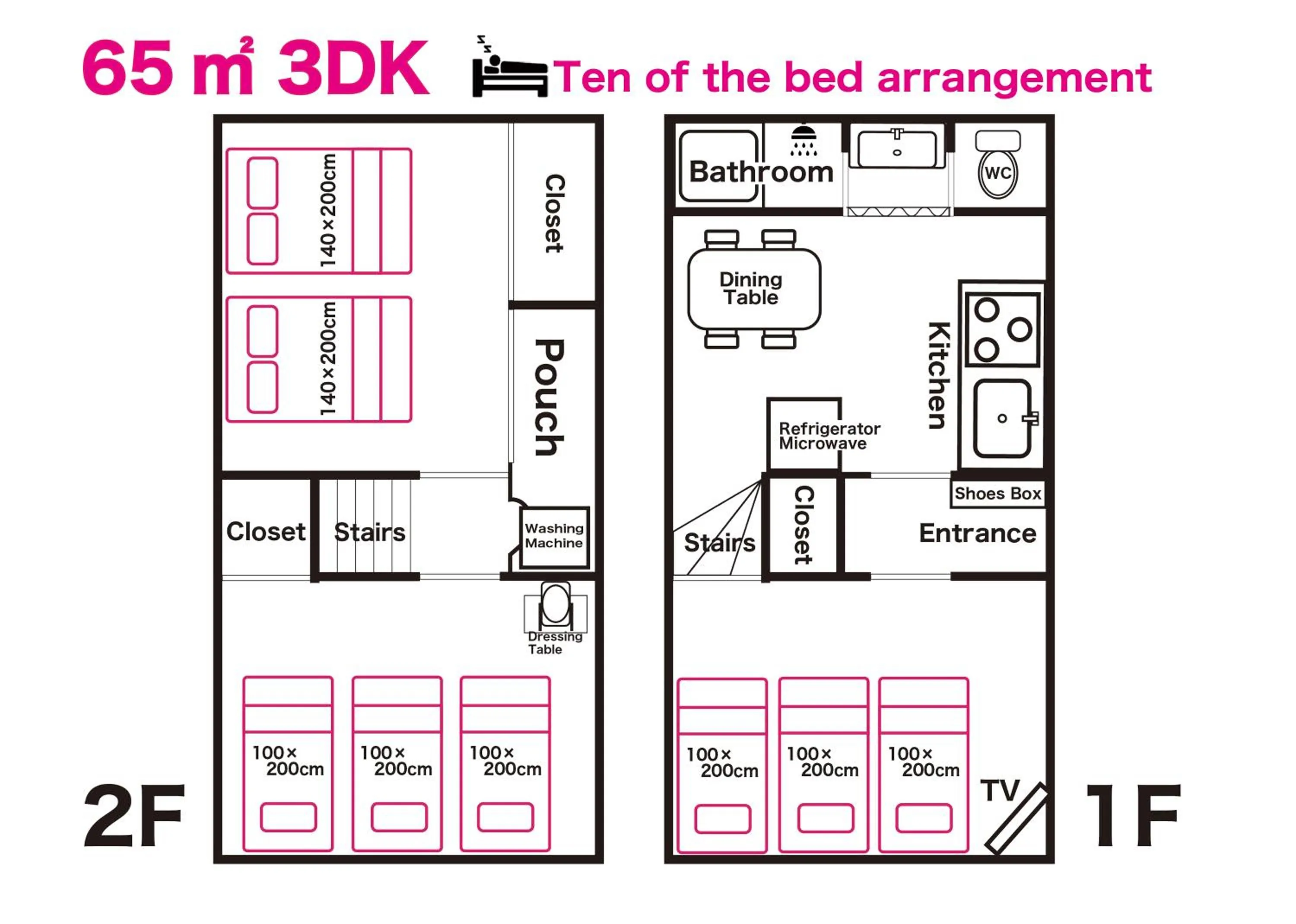 Bed in City Hotel Osaka Nishikujo