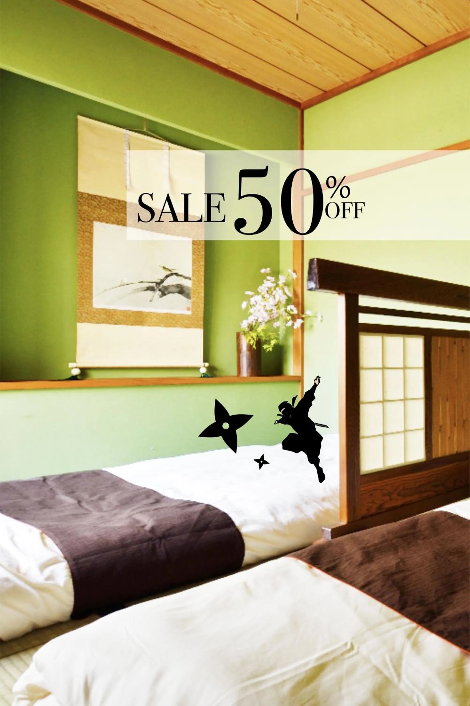 Bed in City Hotel Osaka Nishikujo