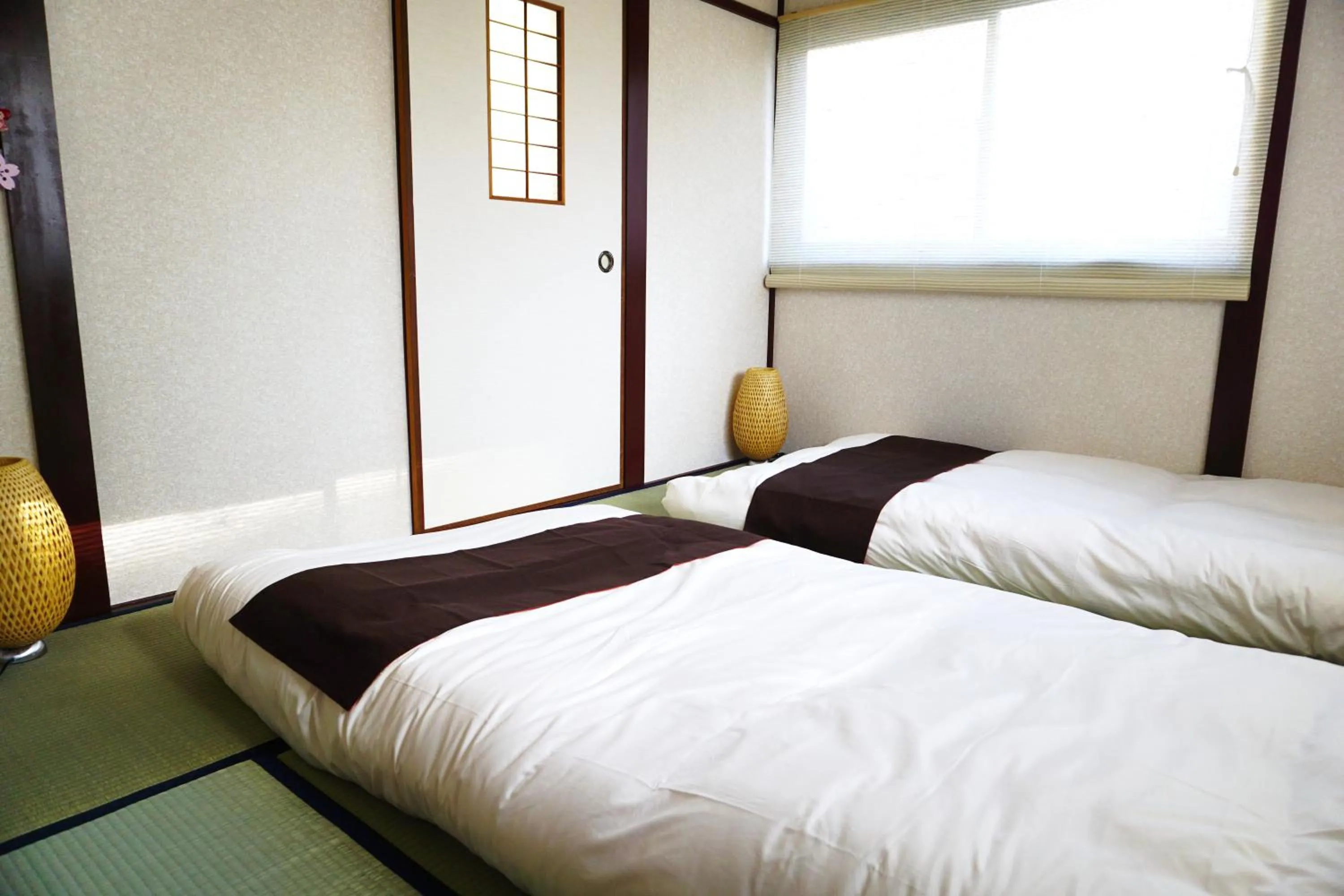 Decorative detail, Bed in City Hotel Osaka Nishikujo