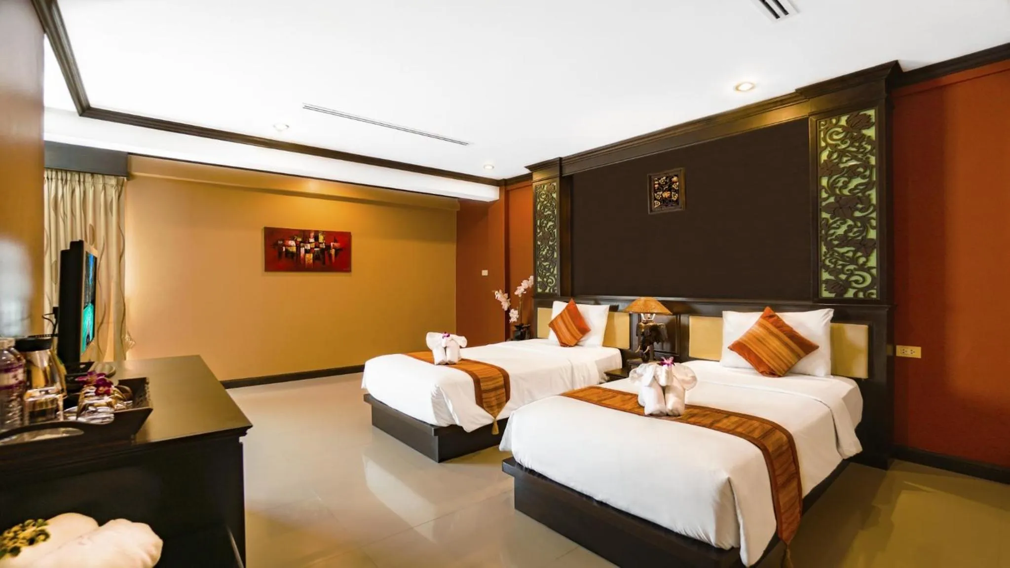 Bed in Aonang Orchid Resort