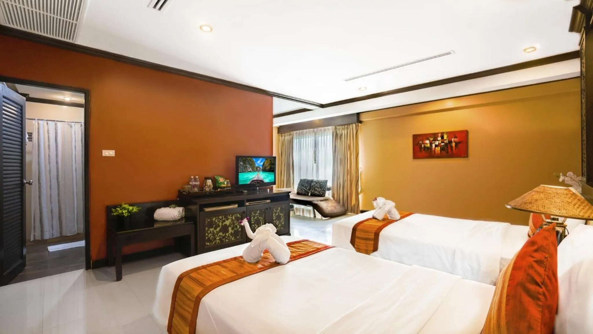 Bed in Aonang Orchid Resort