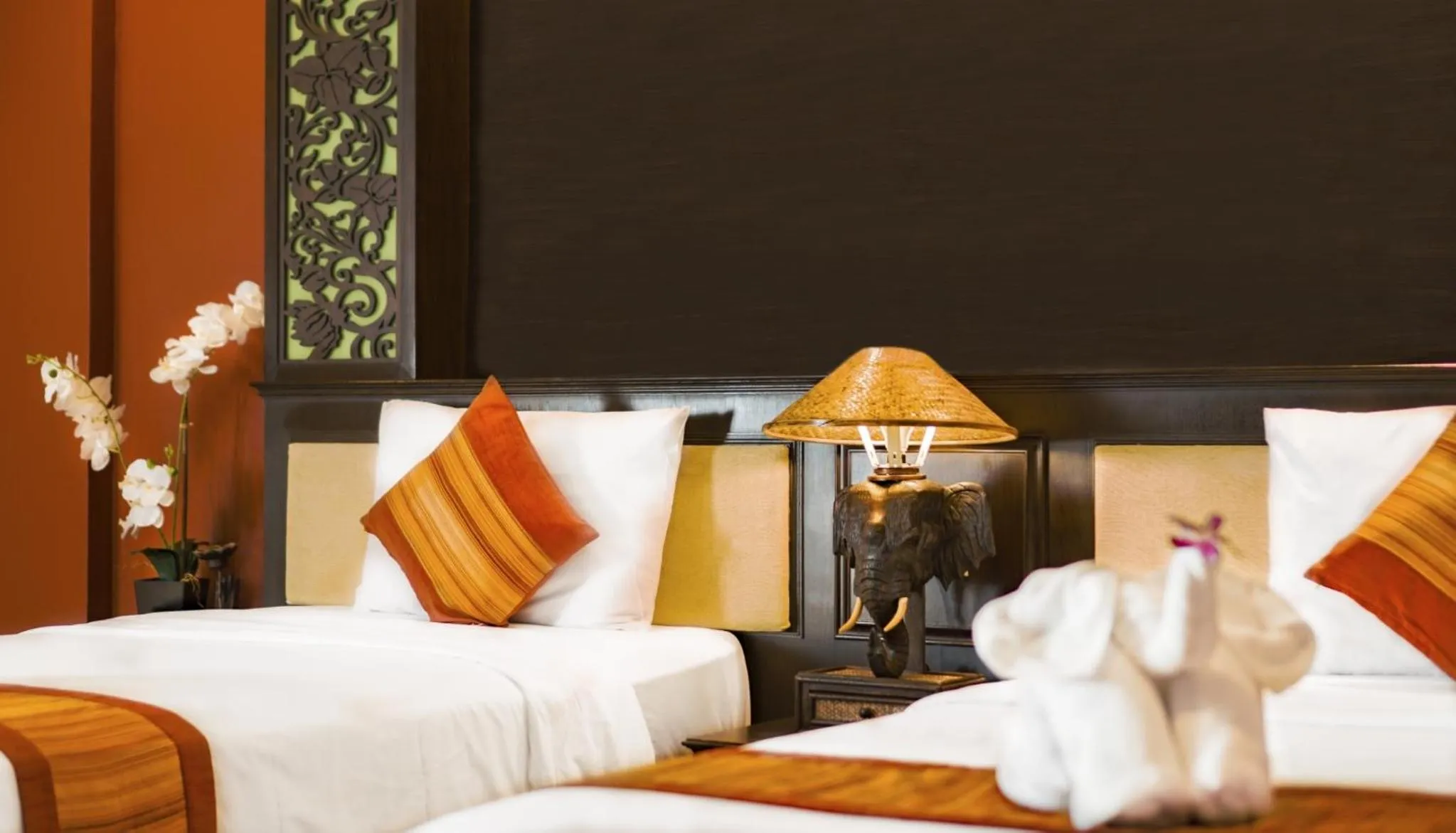 Bed in Aonang Orchid Resort