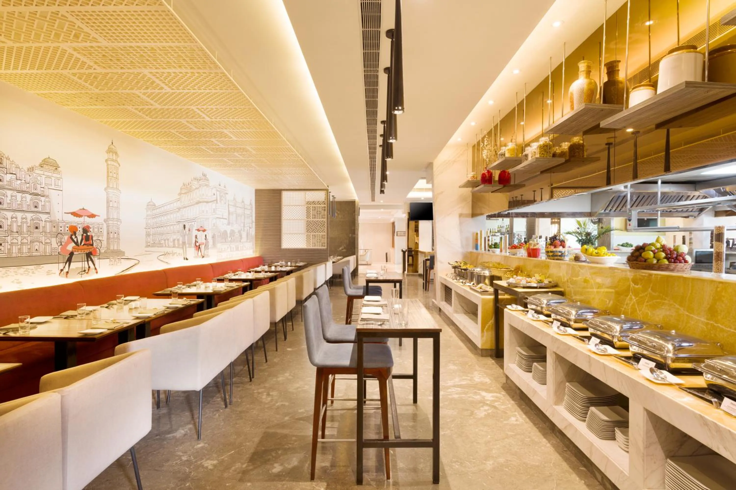 Buffet breakfast in Radisson Jaipur City Center