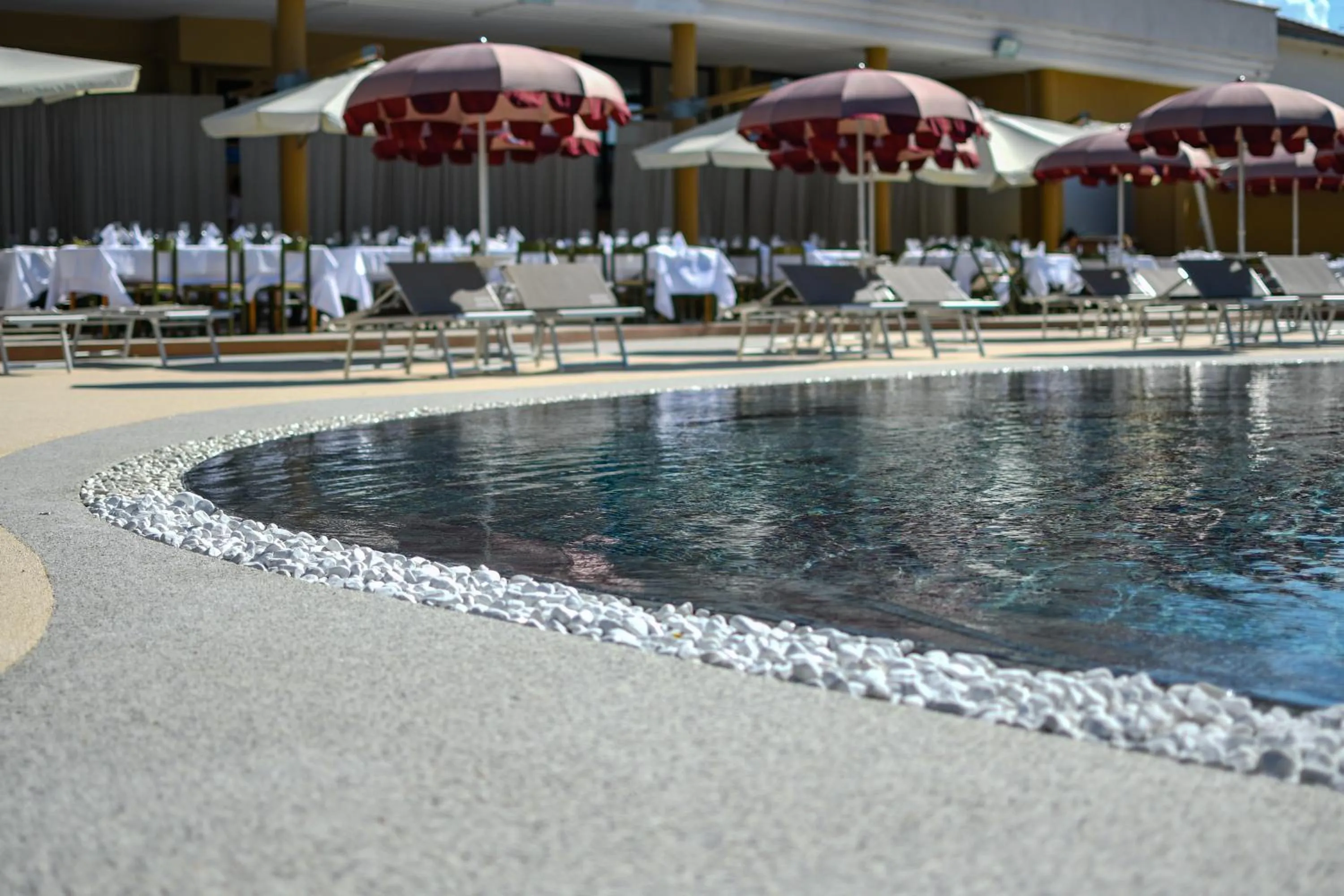 Pool view in Hotel Baffo Rosso