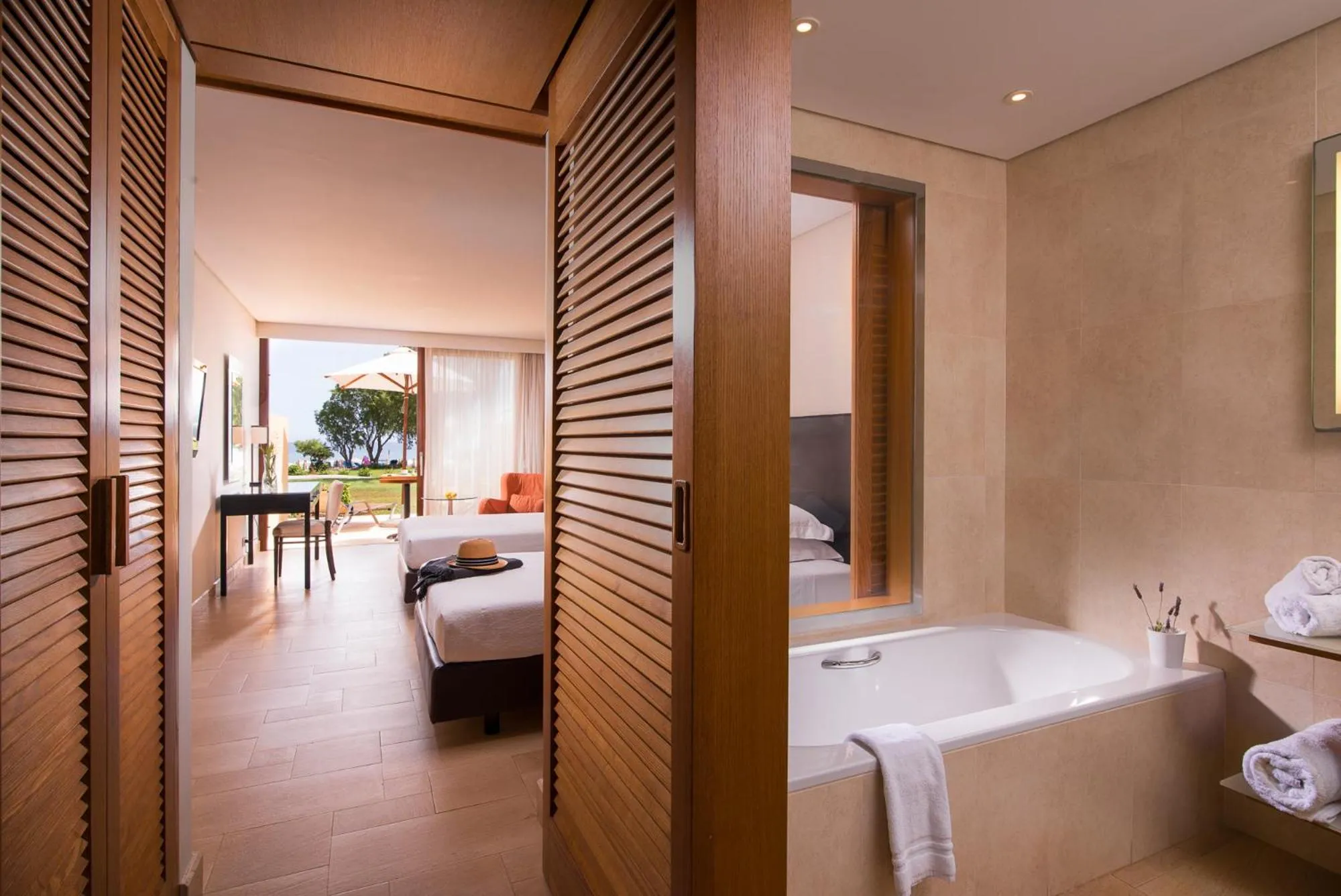 Bed in Kernos Beach Hotel & Bungalows