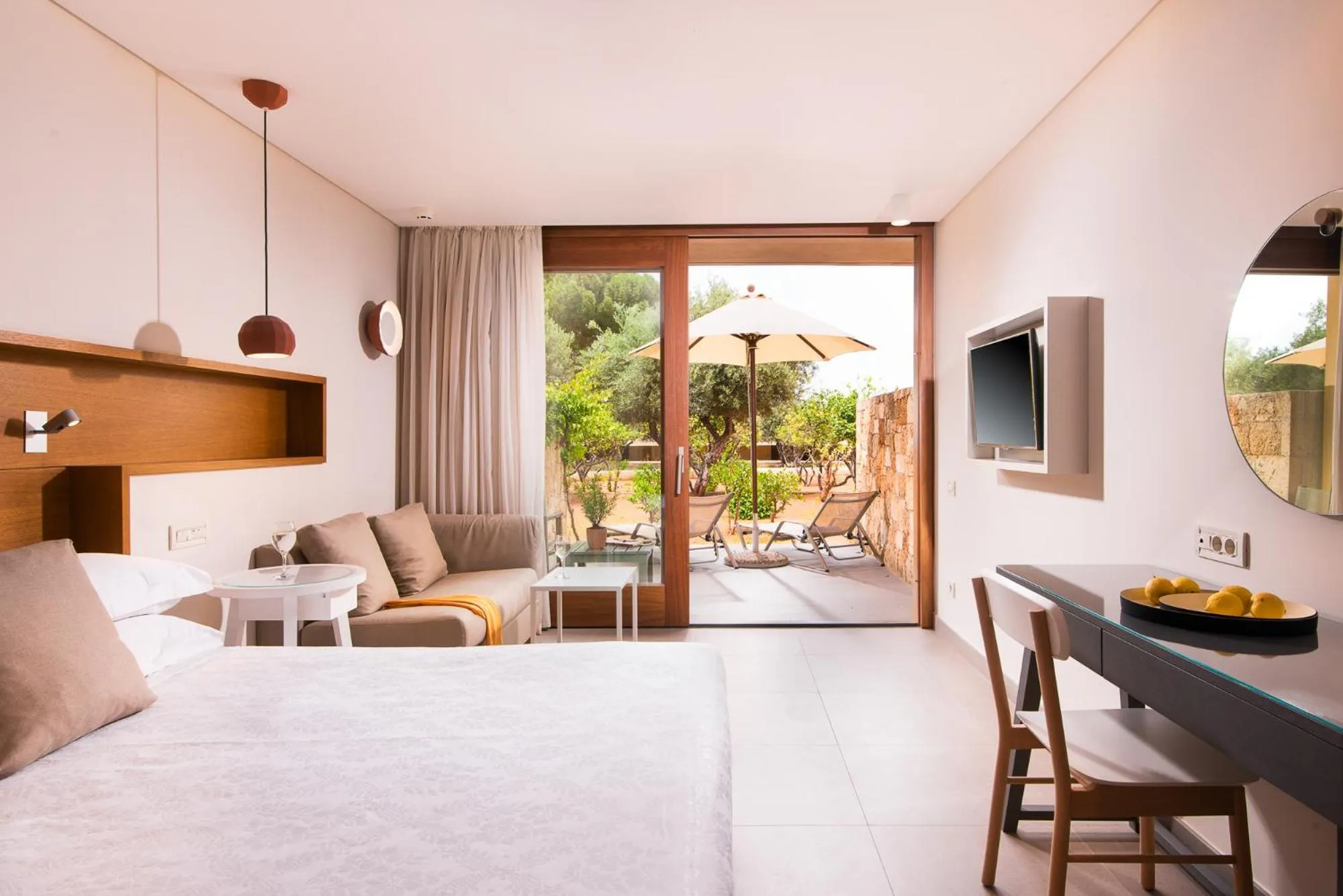 Bed in Kernos Beach Hotel & Bungalows