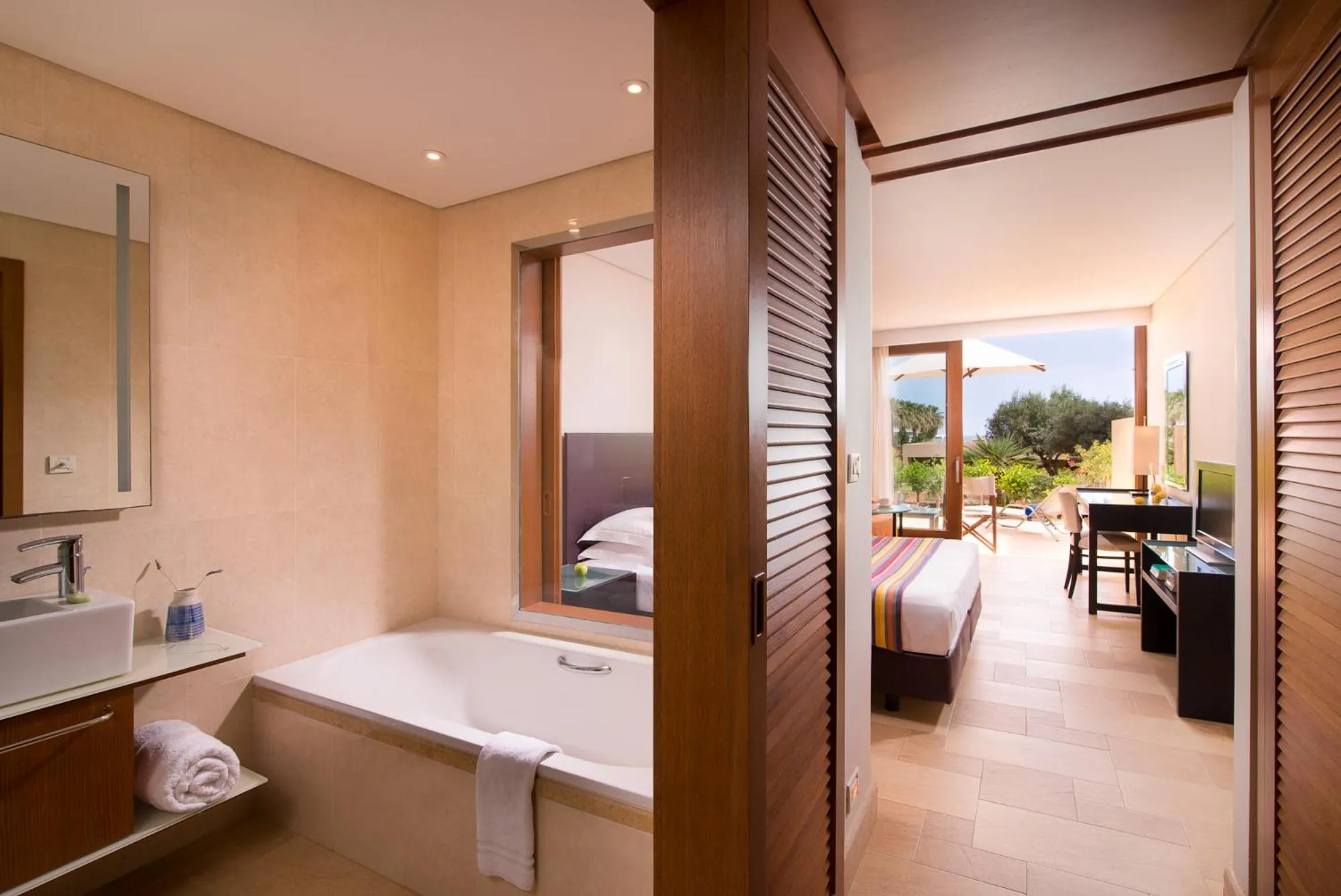 Bed in Kernos Beach Hotel & Bungalows