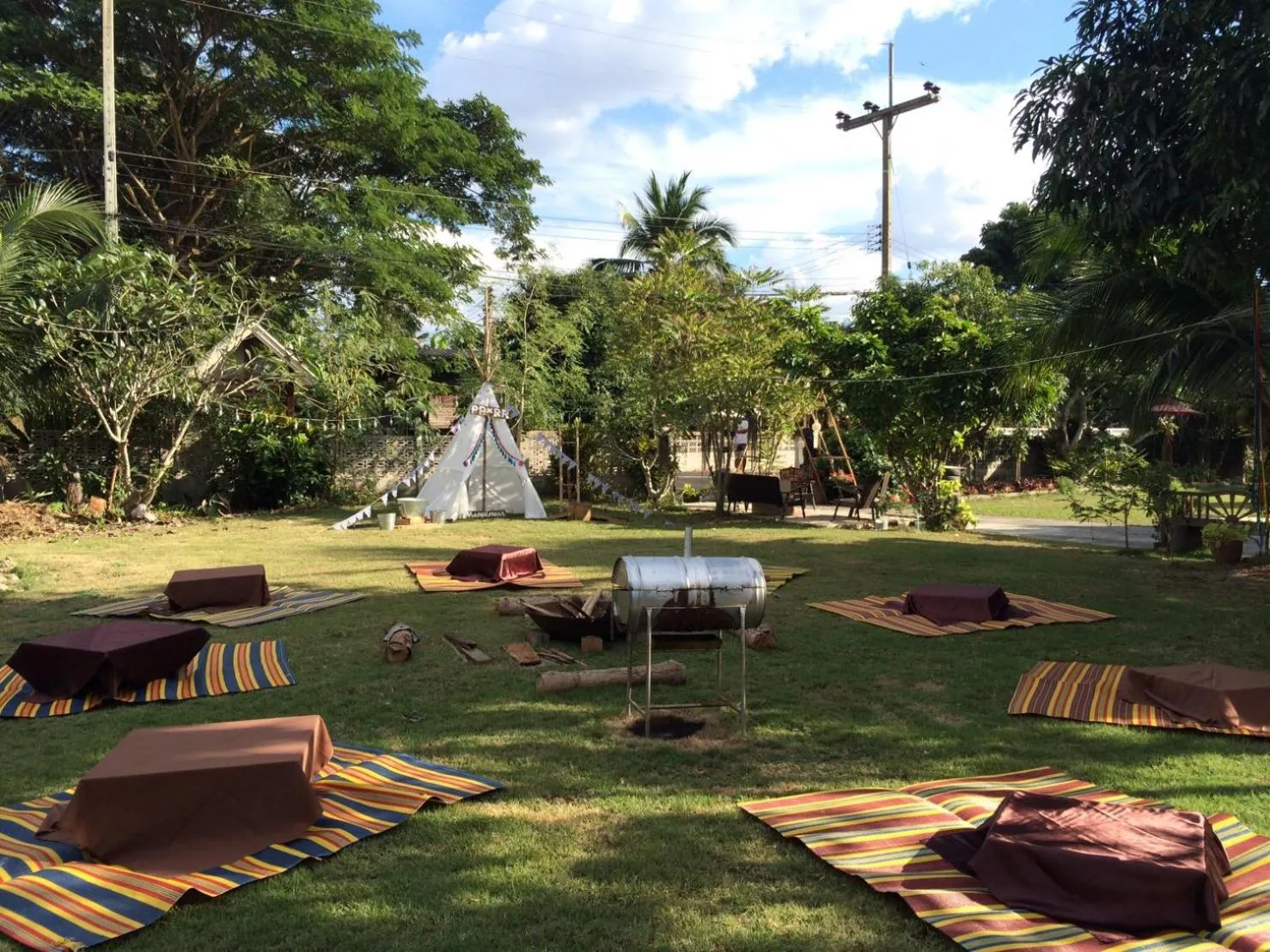 BBQ facilities in Oui Kaew Homestay