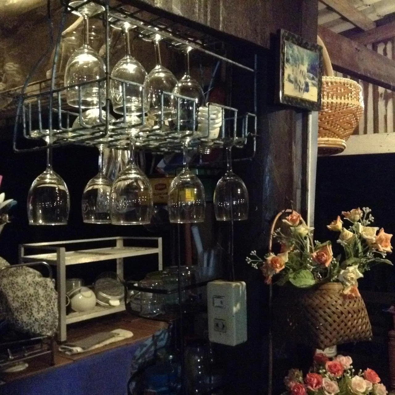 Kitchen or kitchenette in Oui Kaew Homestay