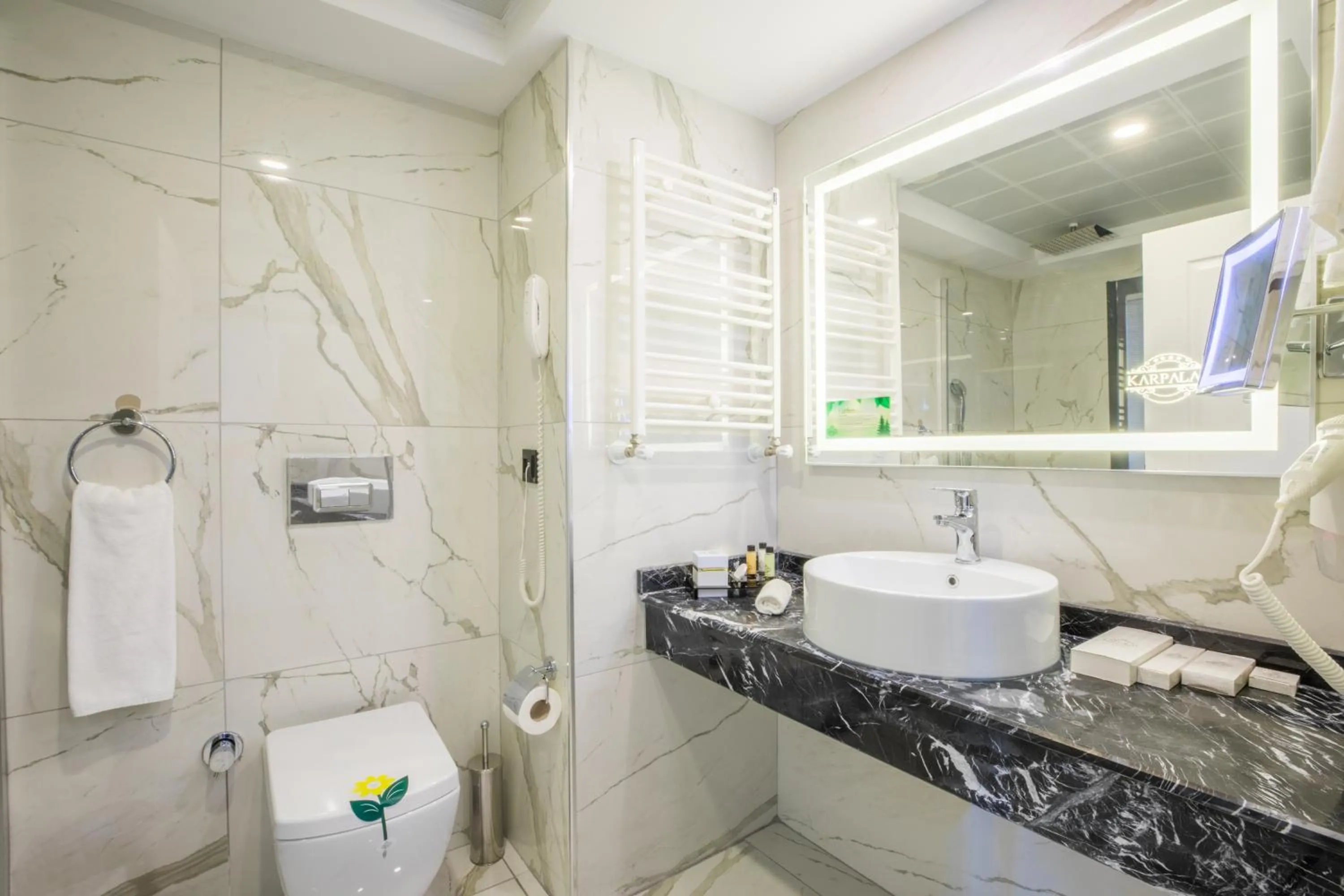 Bathroom in Karpalas City Hotel & Spa
