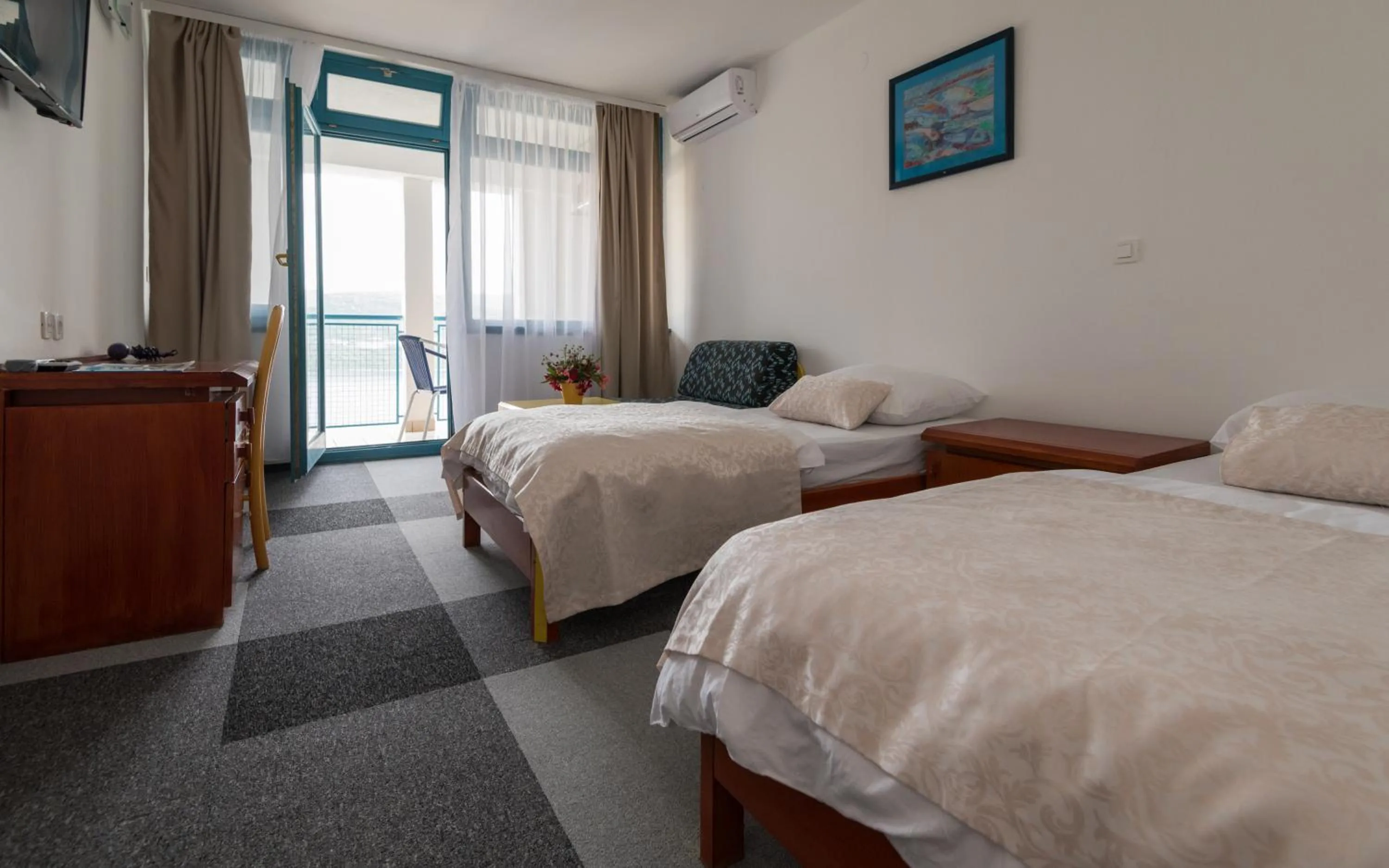 Double Room with Balcony and Sea View in Hotel Stella