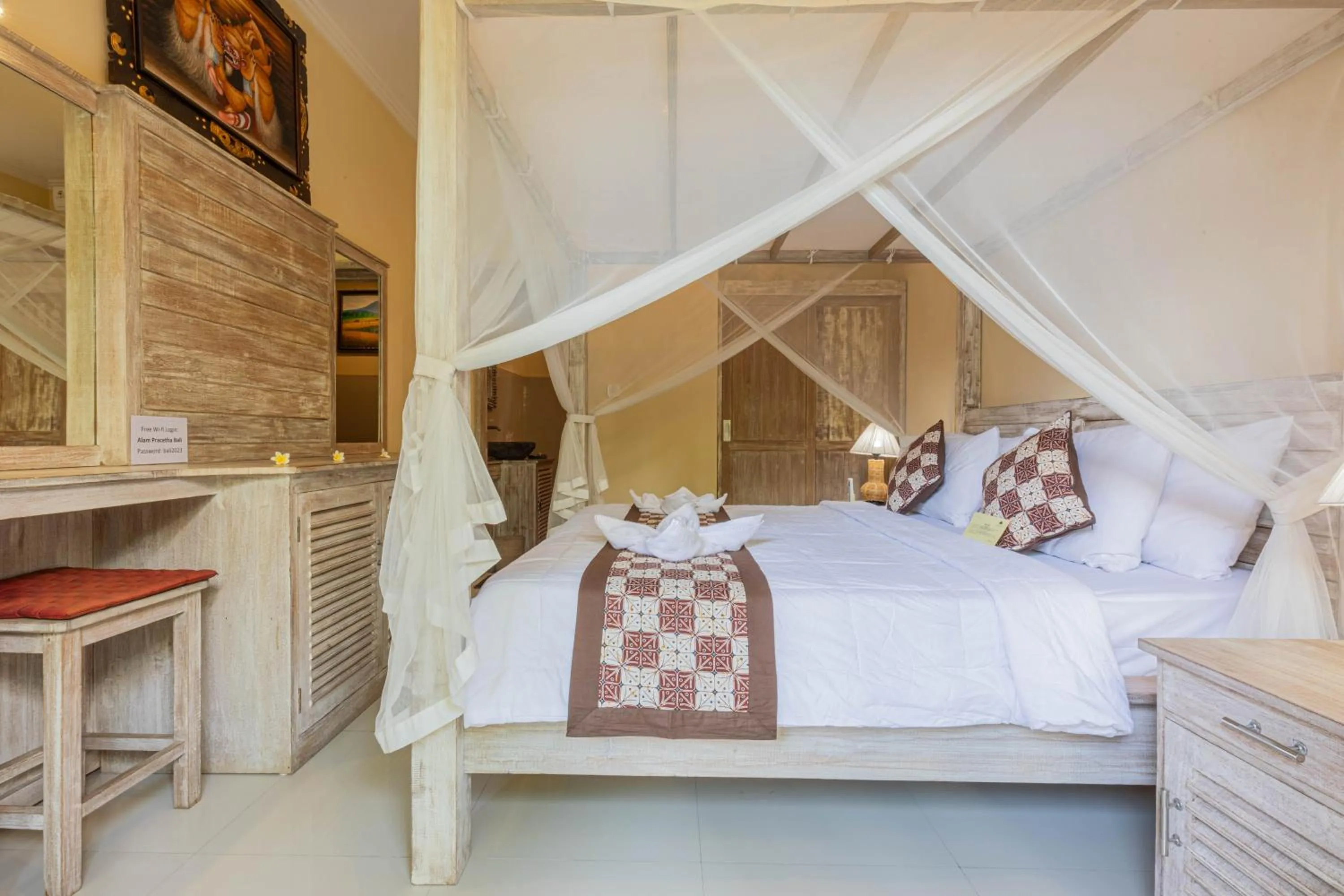 Bed in Alam Pracetha Bali Ubud