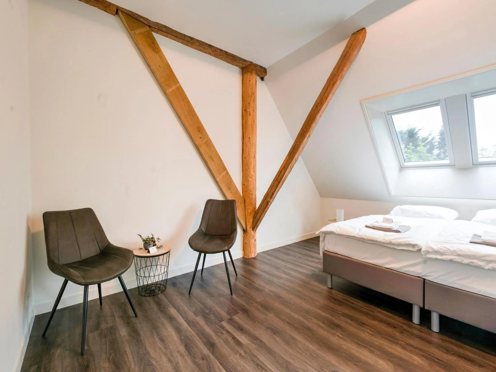 Bedroom, Bed in Spacious Farmhouse with Sauna, hottub