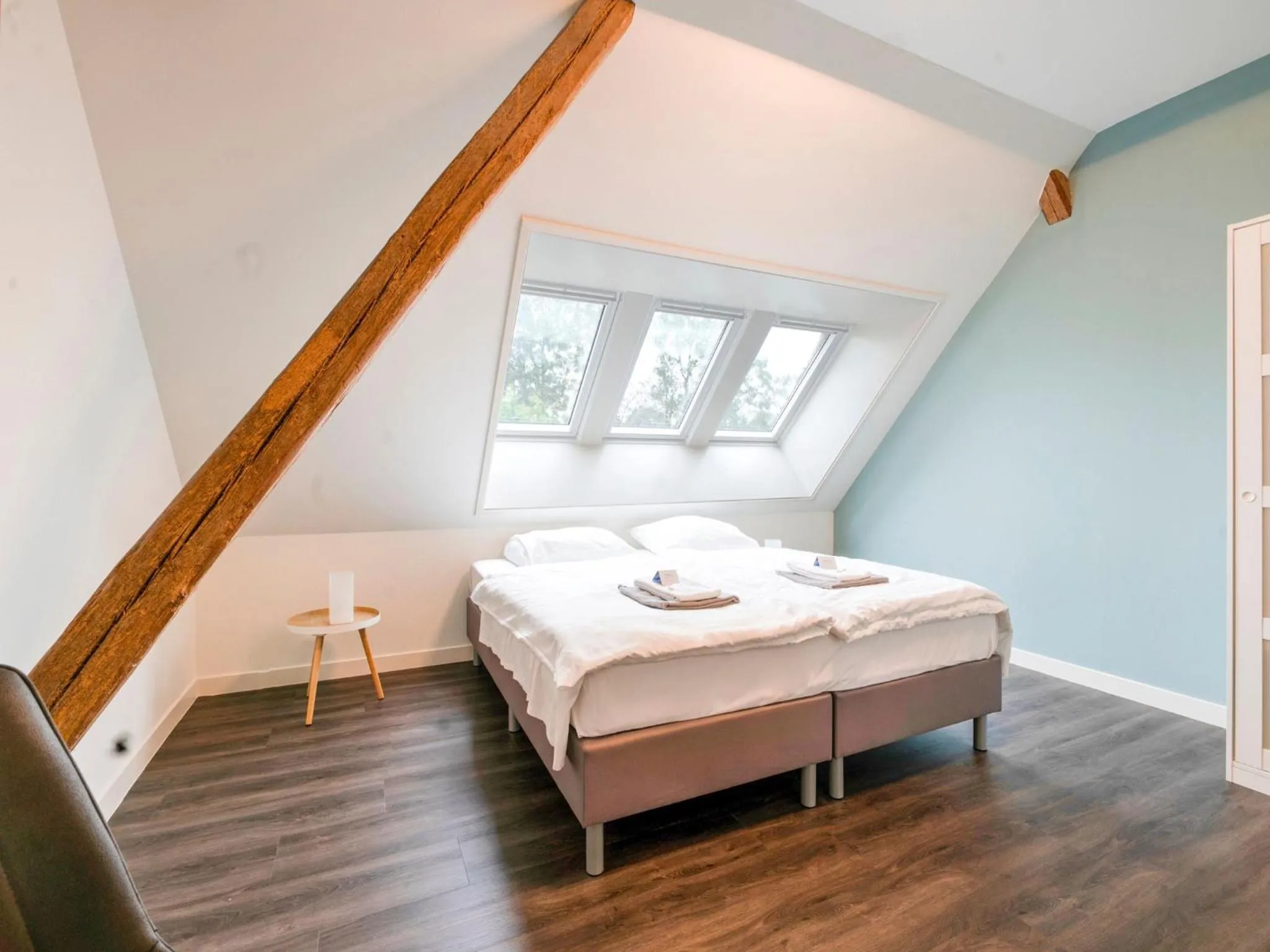 Bedroom, Bed in Spacious Farmhouse with Sauna, hottub