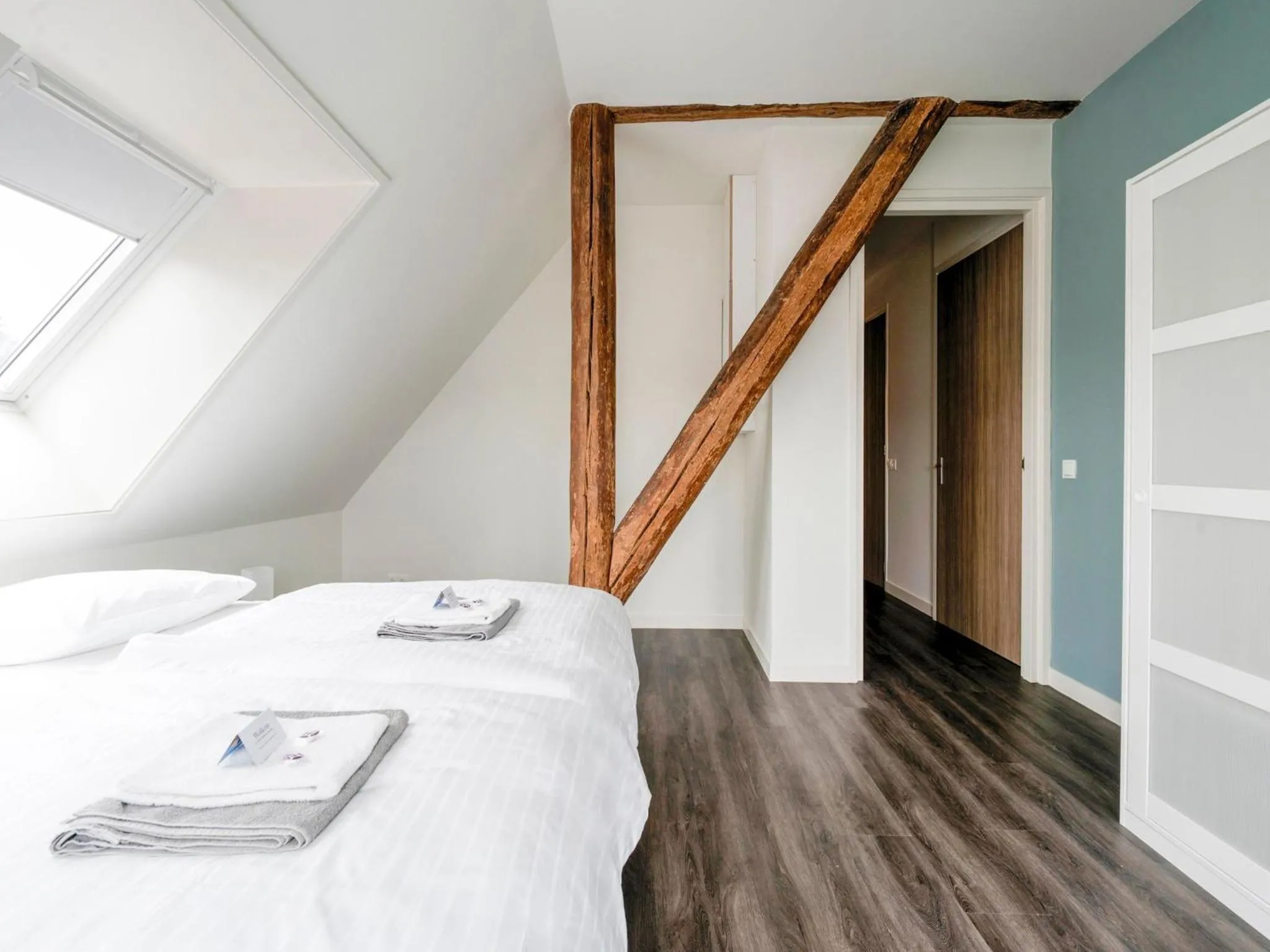 Bedroom, Bed in Spacious Farmhouse with Sauna, hottub