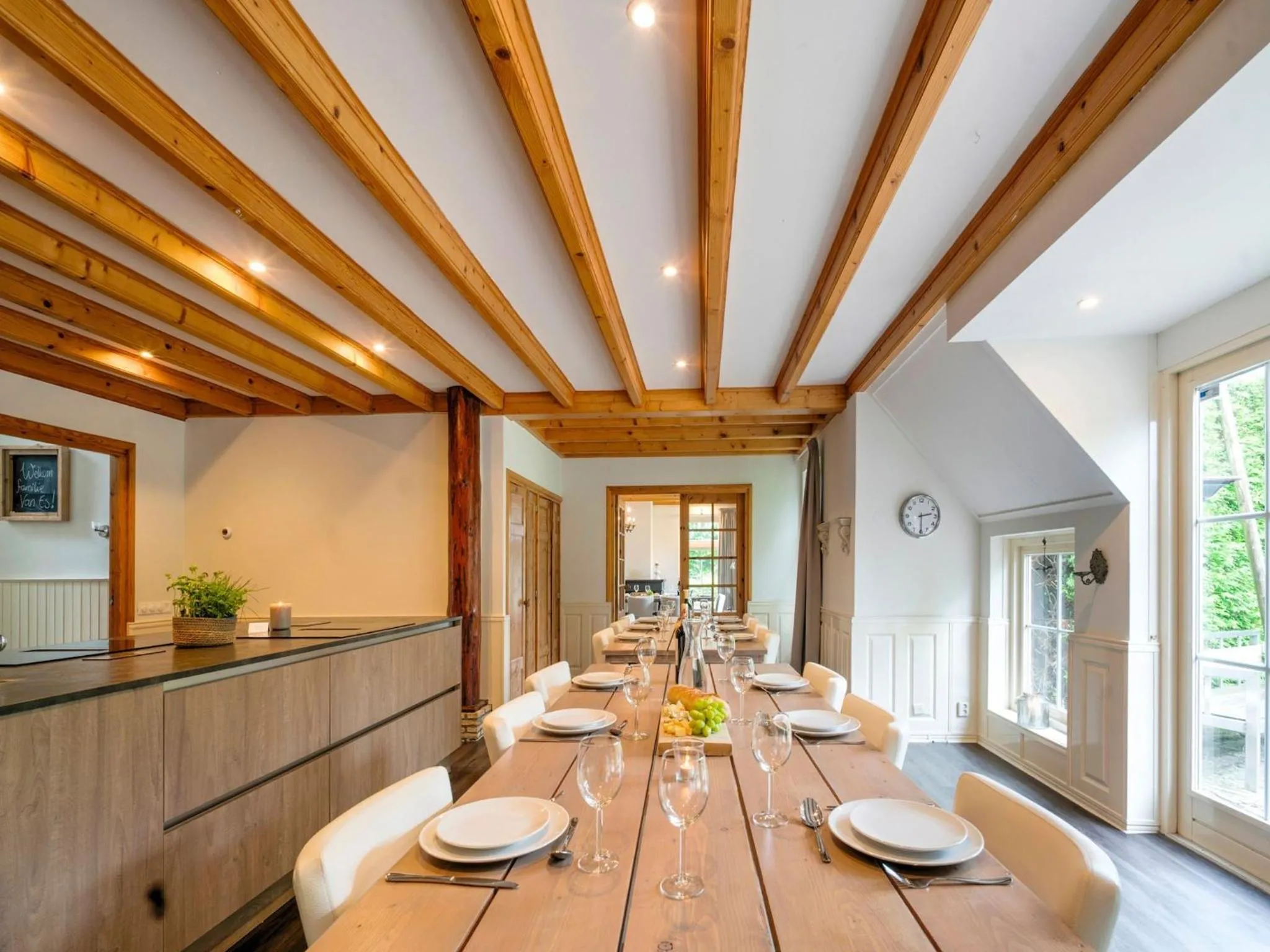Dining area in Spacious Farmhouse with Sauna, hottub