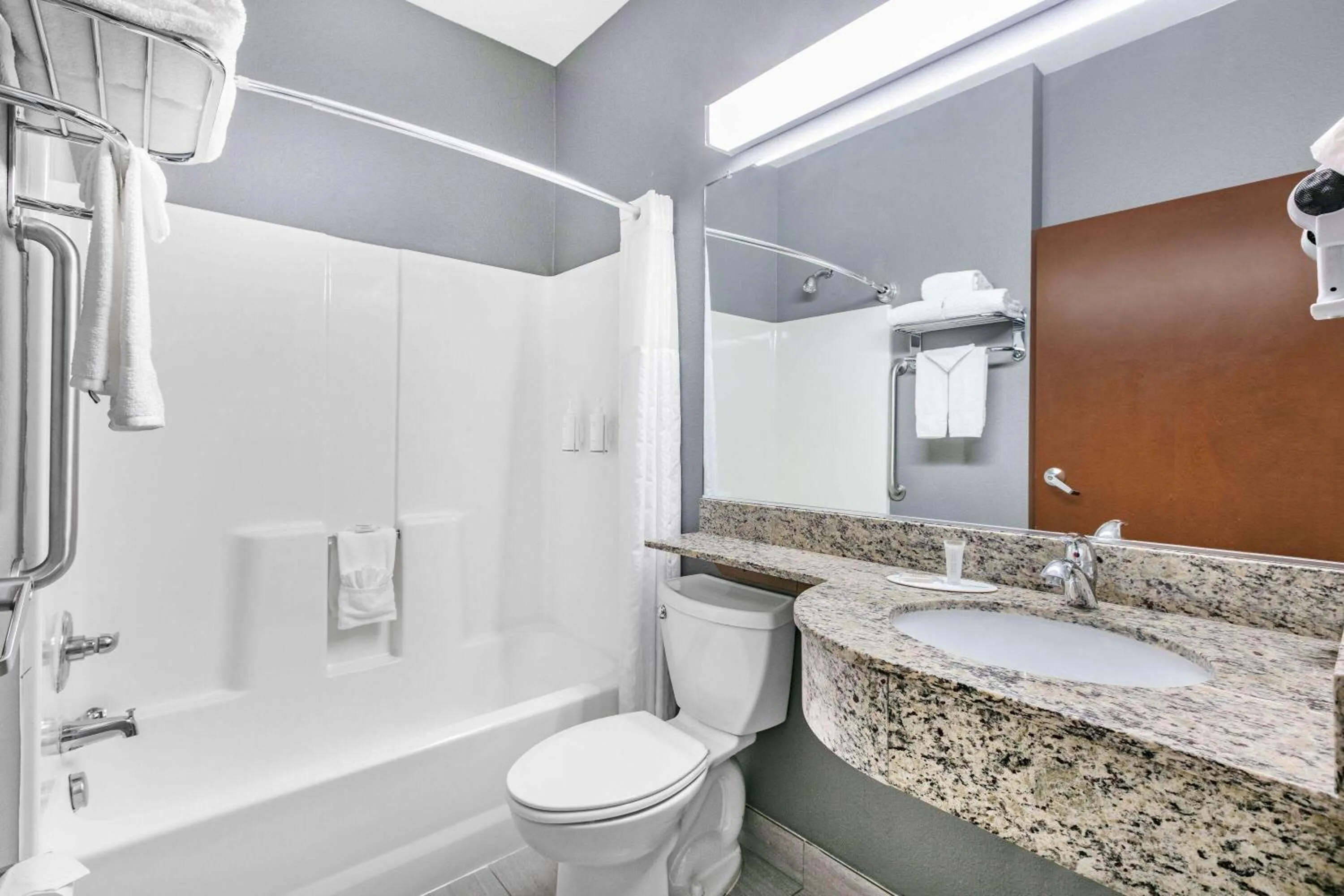 Shower in Microtel Inn & Suites by Wyndham Austin Airport