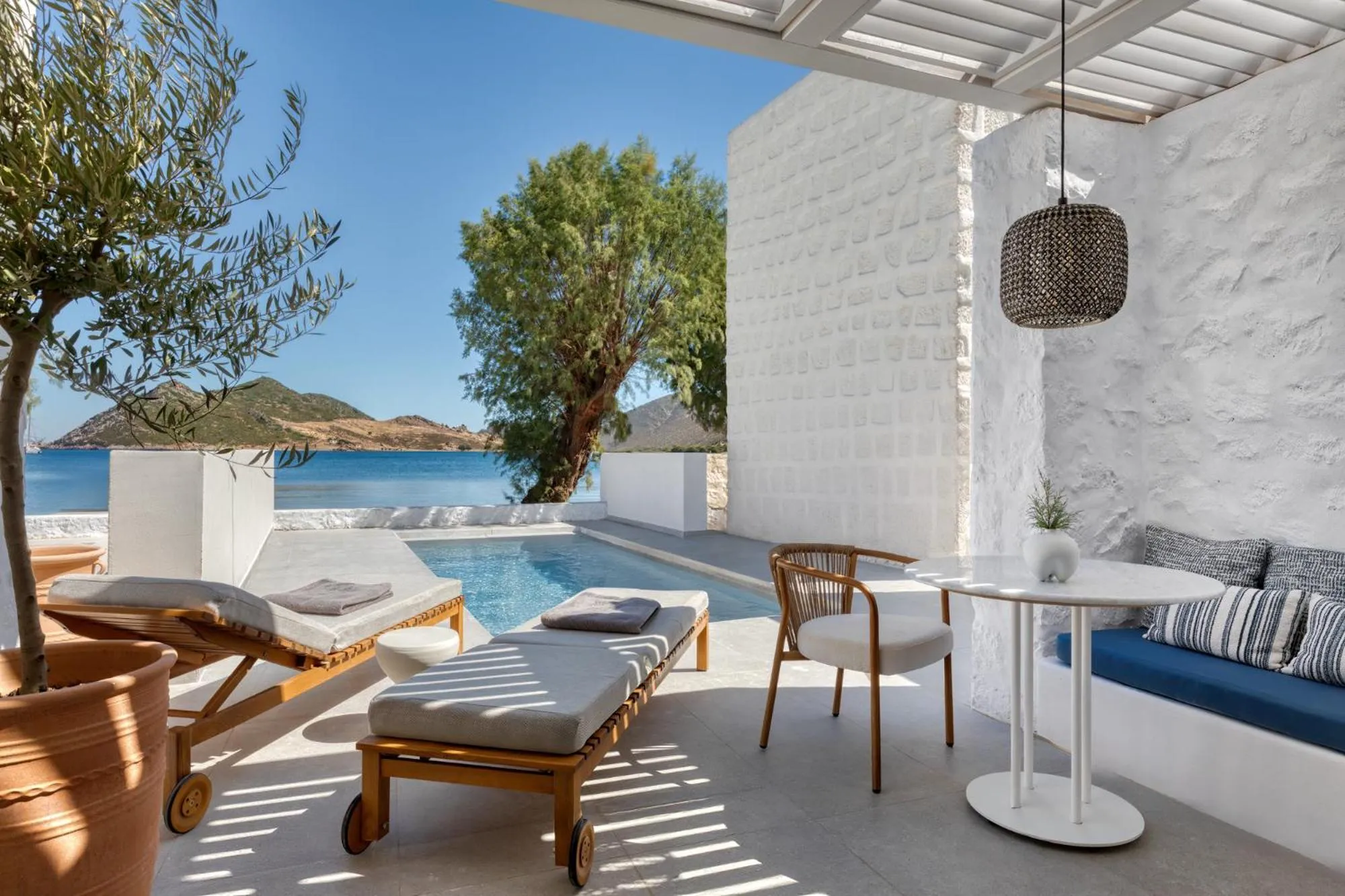 Patio in Patmos Aktis, a Luxury Collection Resort & Spa, Greece