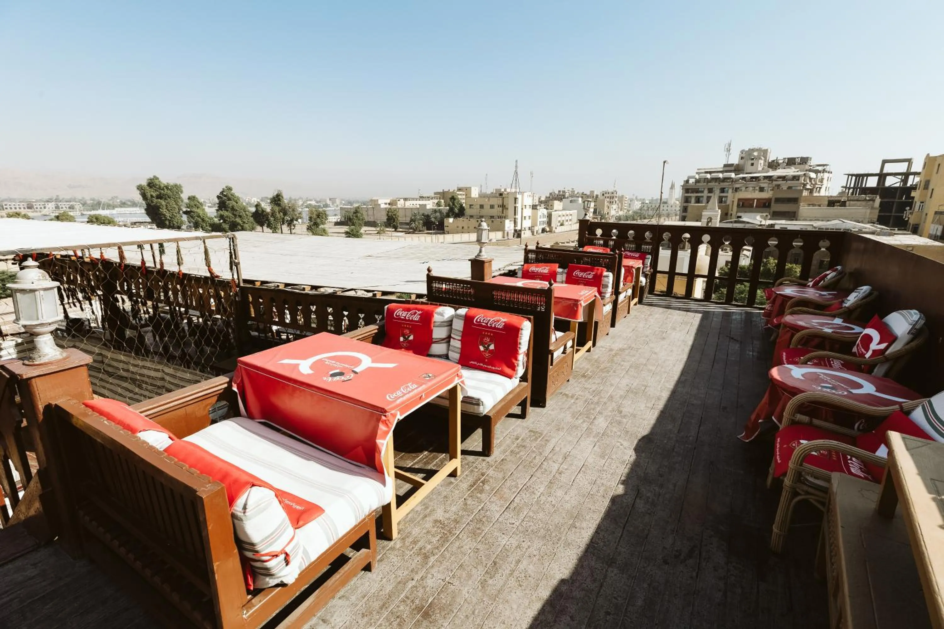 Seating area in Nefertiti Hotel Luxor