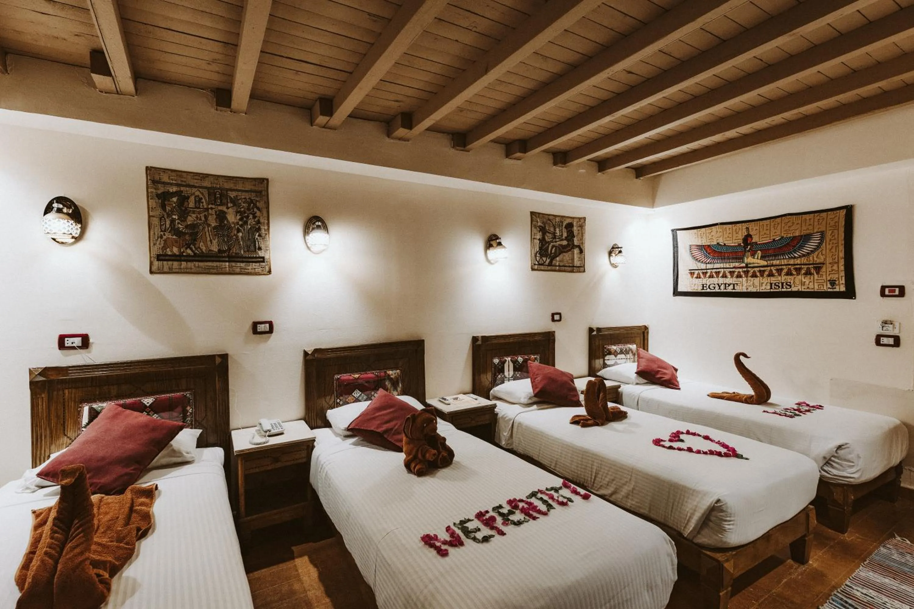 Bed in Nefertiti Hotel Luxor
