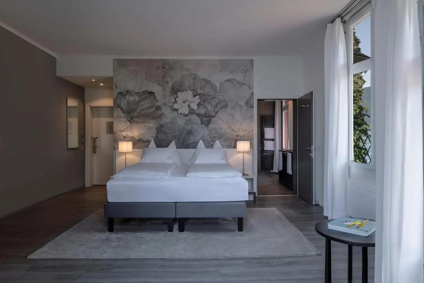 Bed in Hotel Vitznauerhof - Lifestyle Hideaway at Lake Lucerne