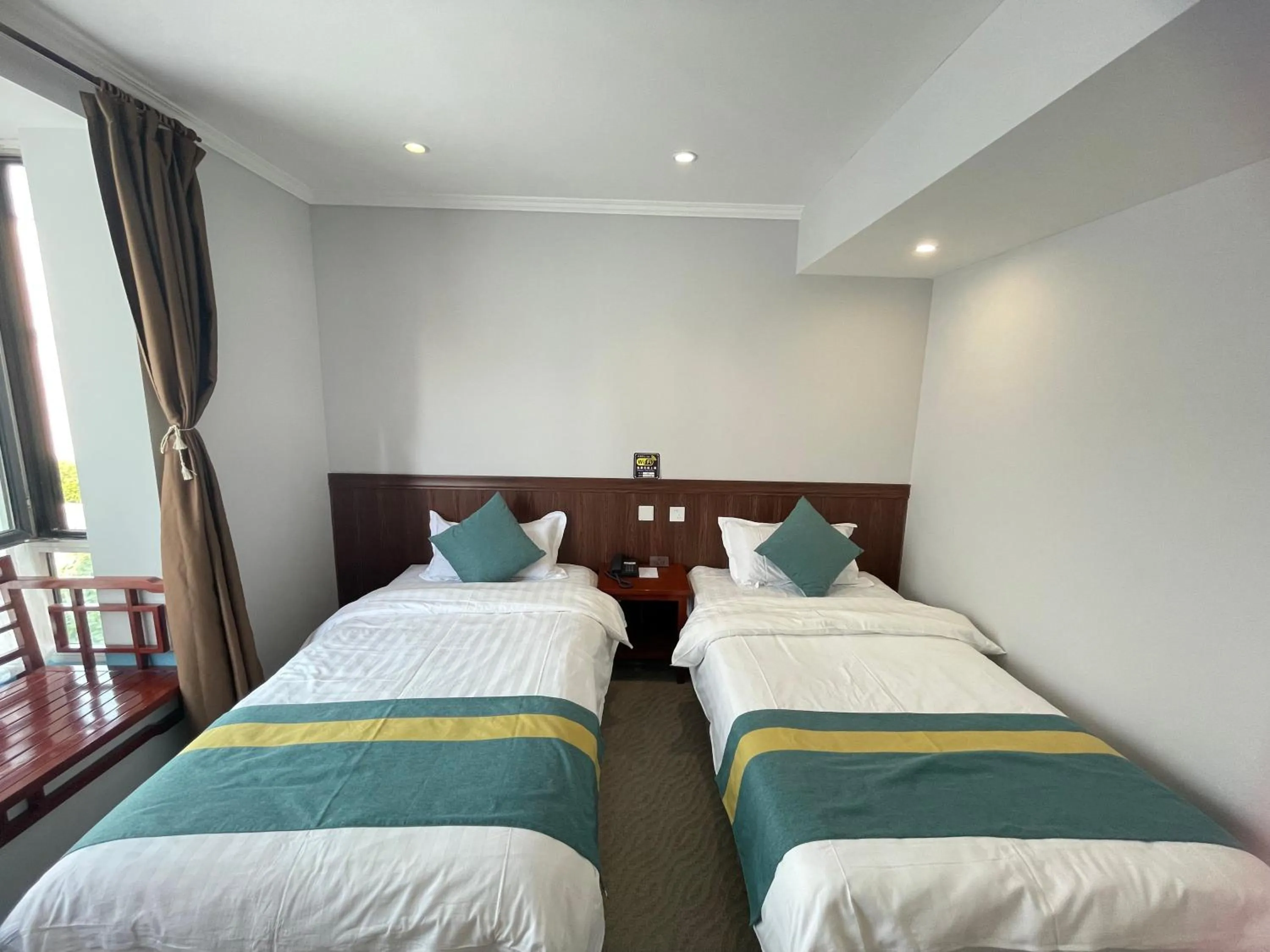 Photo of the whole room, Bed in Beijing RJ Brown city center hotel Forbidden City &Tian'anmen Square ,Near Subway line 8, 3min walk to Temple of Heaven, English Speaking reception , Laundry service ,Free wifi ,Oneday tour to Greatwall