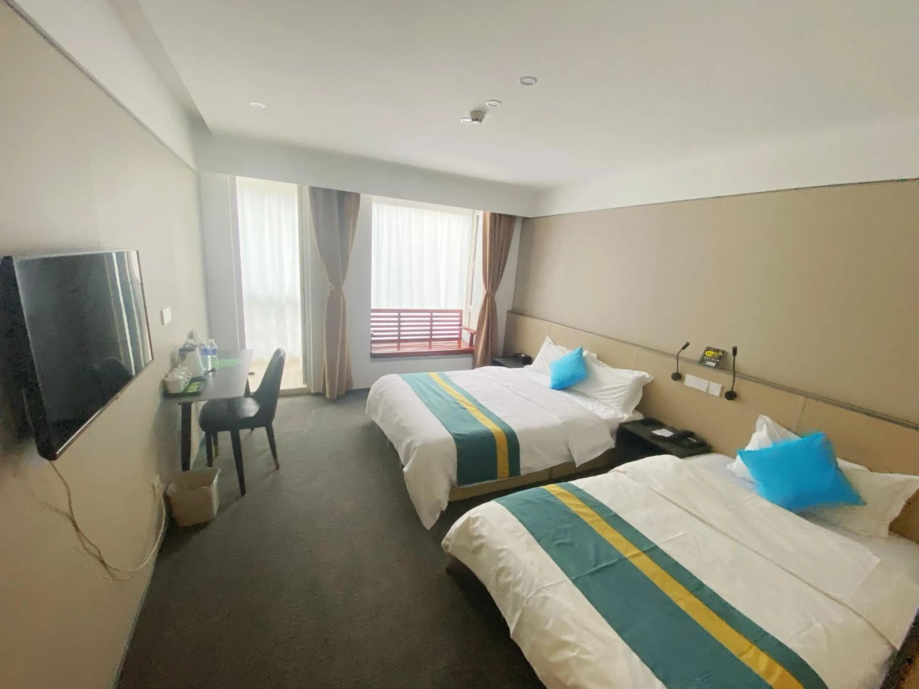 Photo of the whole room, Bed in Beijing RJ Brown city center hotel Forbidden City &Tian'anmen Square ,Near Subway line 8, 3min walk to Temple of Heaven, English Speaking reception , Laundry service ,Free wifi ,Oneday tour to Greatwall