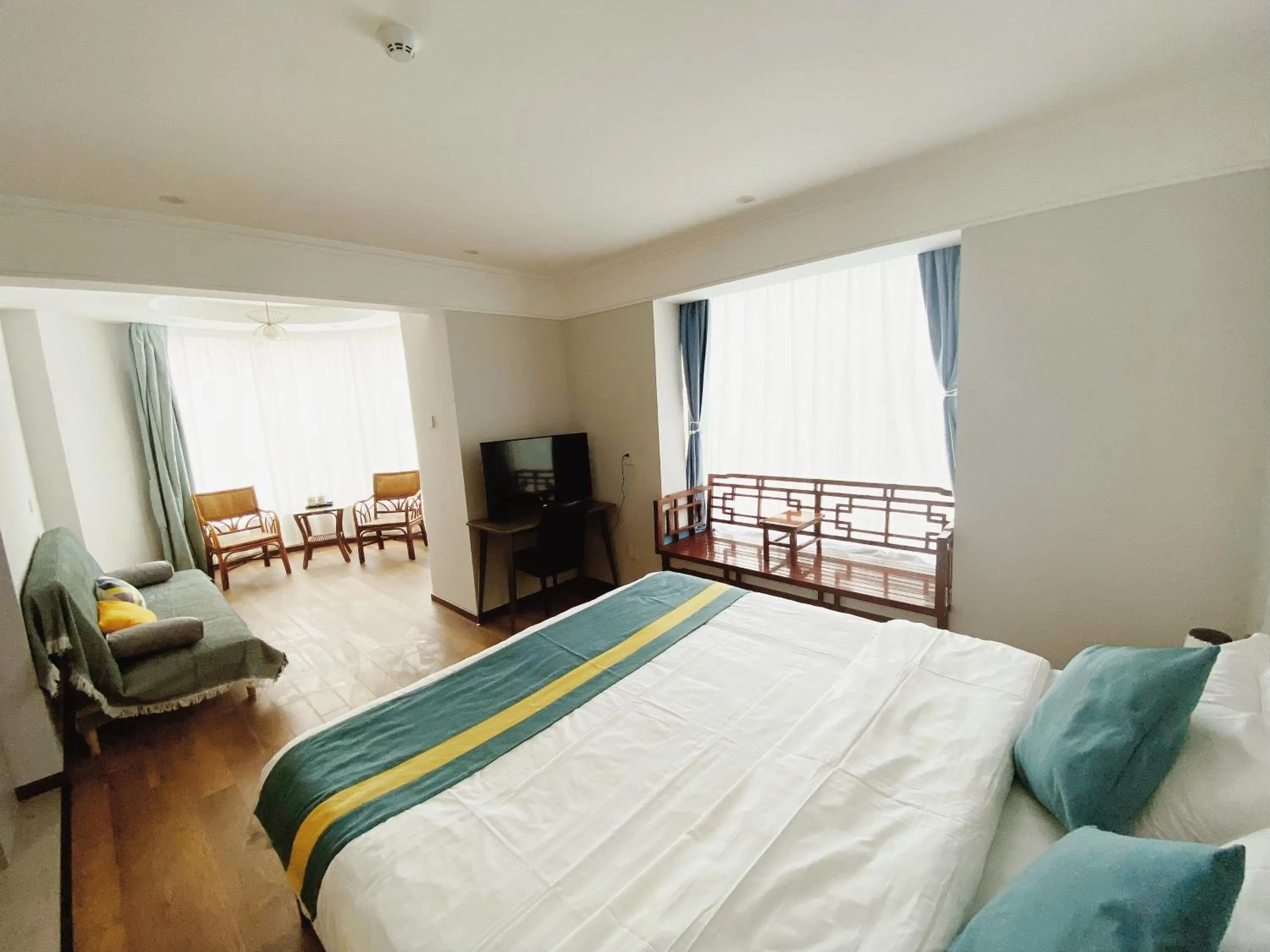 Bedroom, Bed in Beijing RJ Brown city center hotel Forbidden City &Tian'anmen Square ,Near Subway line 8, 3min walk to Temple of Heaven, English Speaking reception , Laundry service ,Free wifi ,Oneday tour to Greatwall