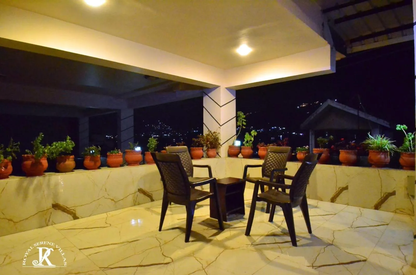Seating area in Royal Serene Villas