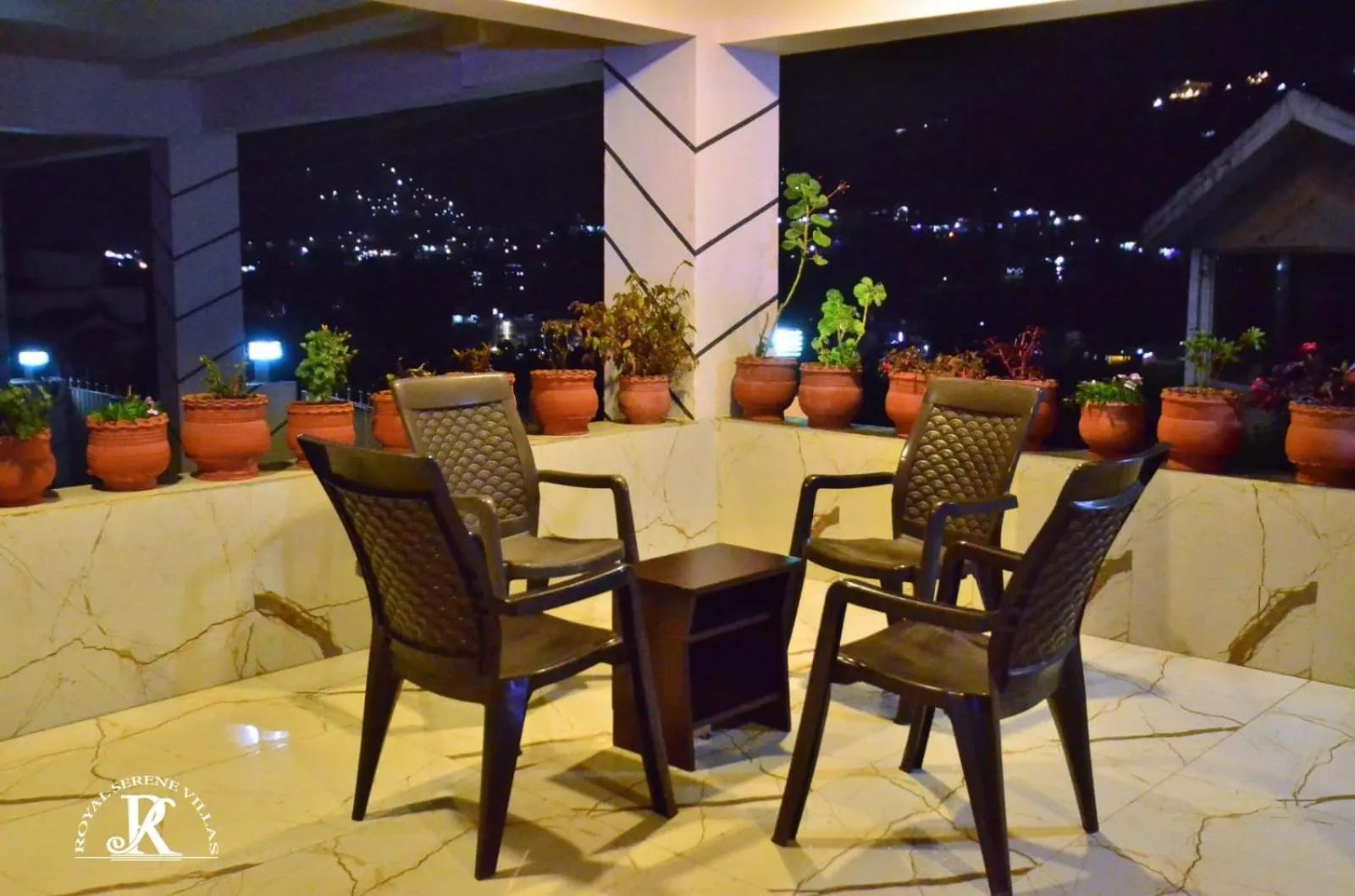 Seating area in Royal Serene Villas