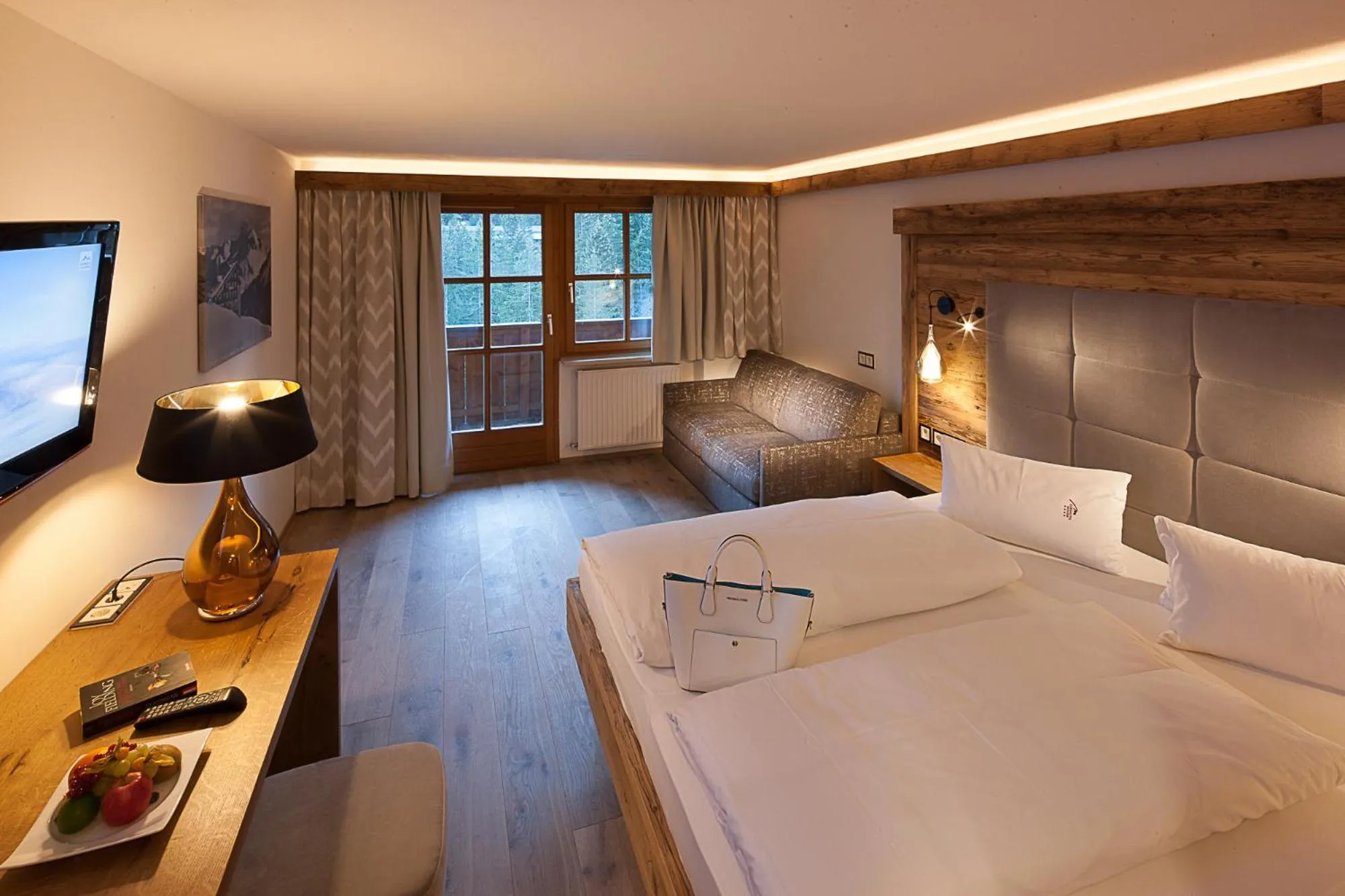 Bed in Alpine Lifestyle Berghotel Madlener