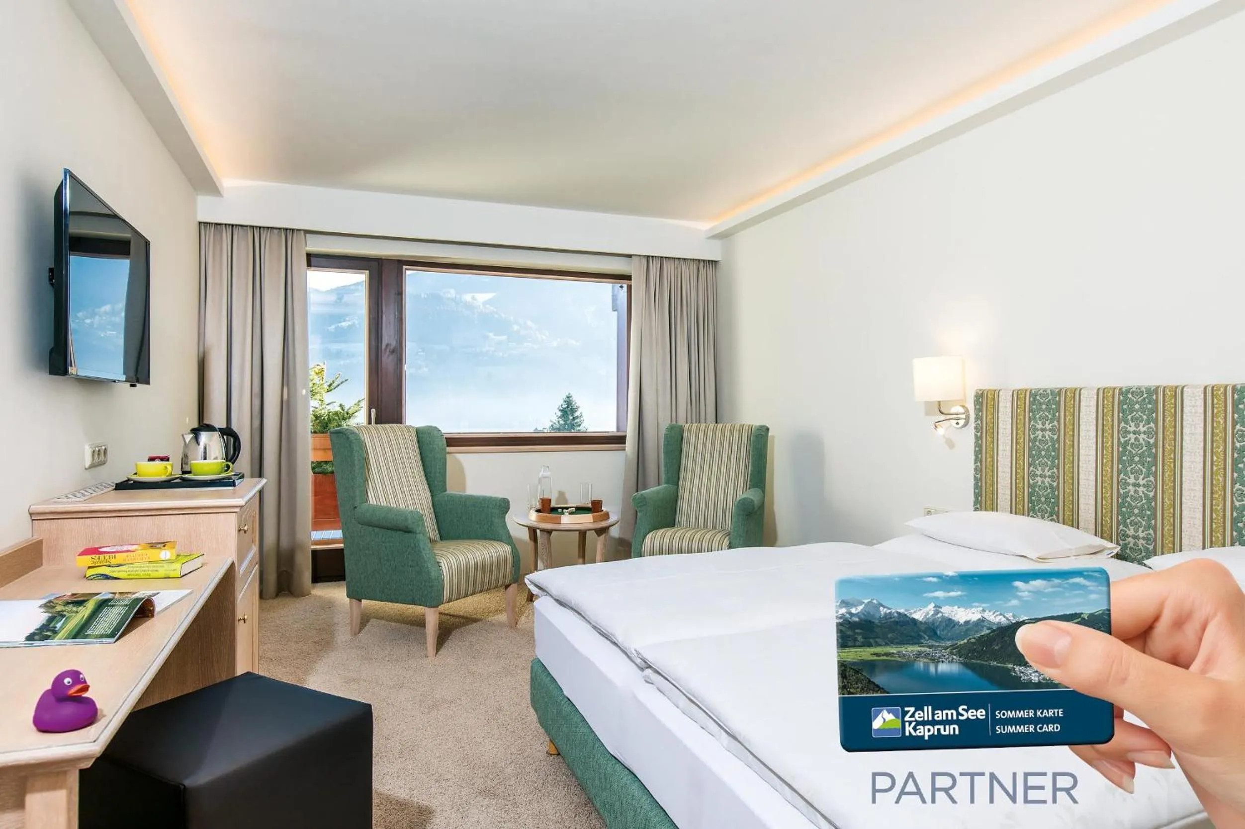 Photo of the whole room, Bed in ALPIN- Das Sporthotel - SKI IN SKI OUT cityXpress, SUMMERCARD INCLUDED
