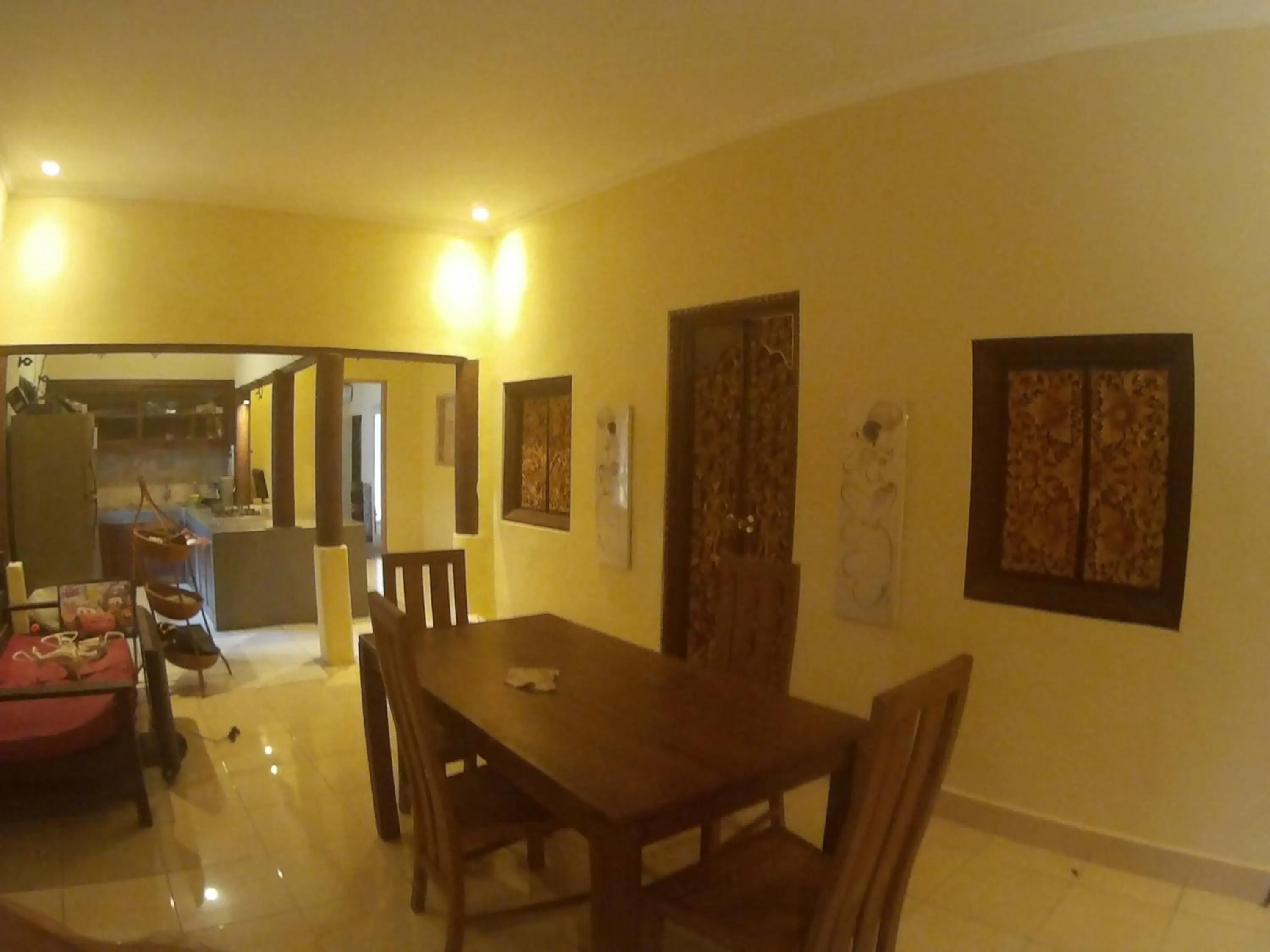 Communal kitchen in Canggu Pinpoint Rooms