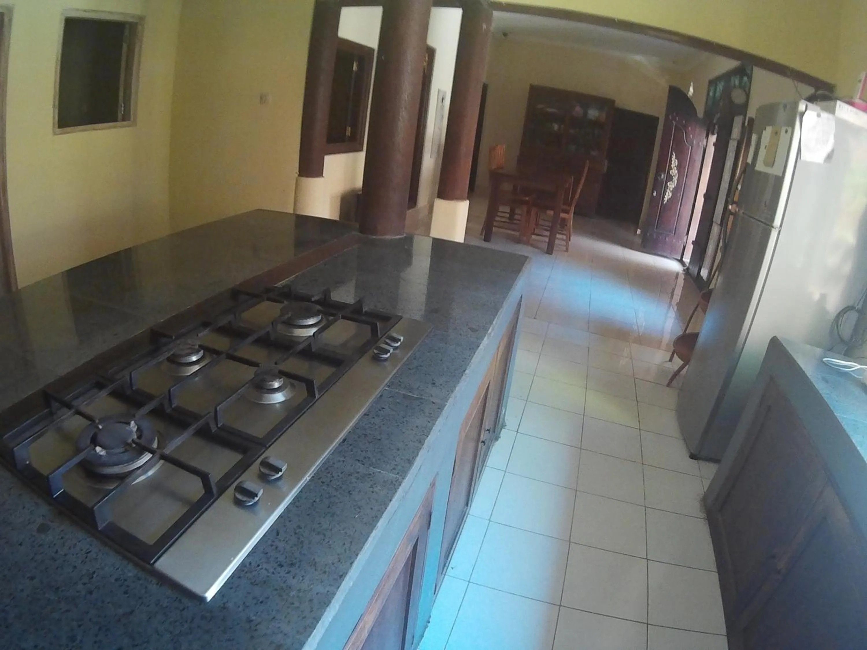 Communal kitchen in Canggu Pinpoint Rooms